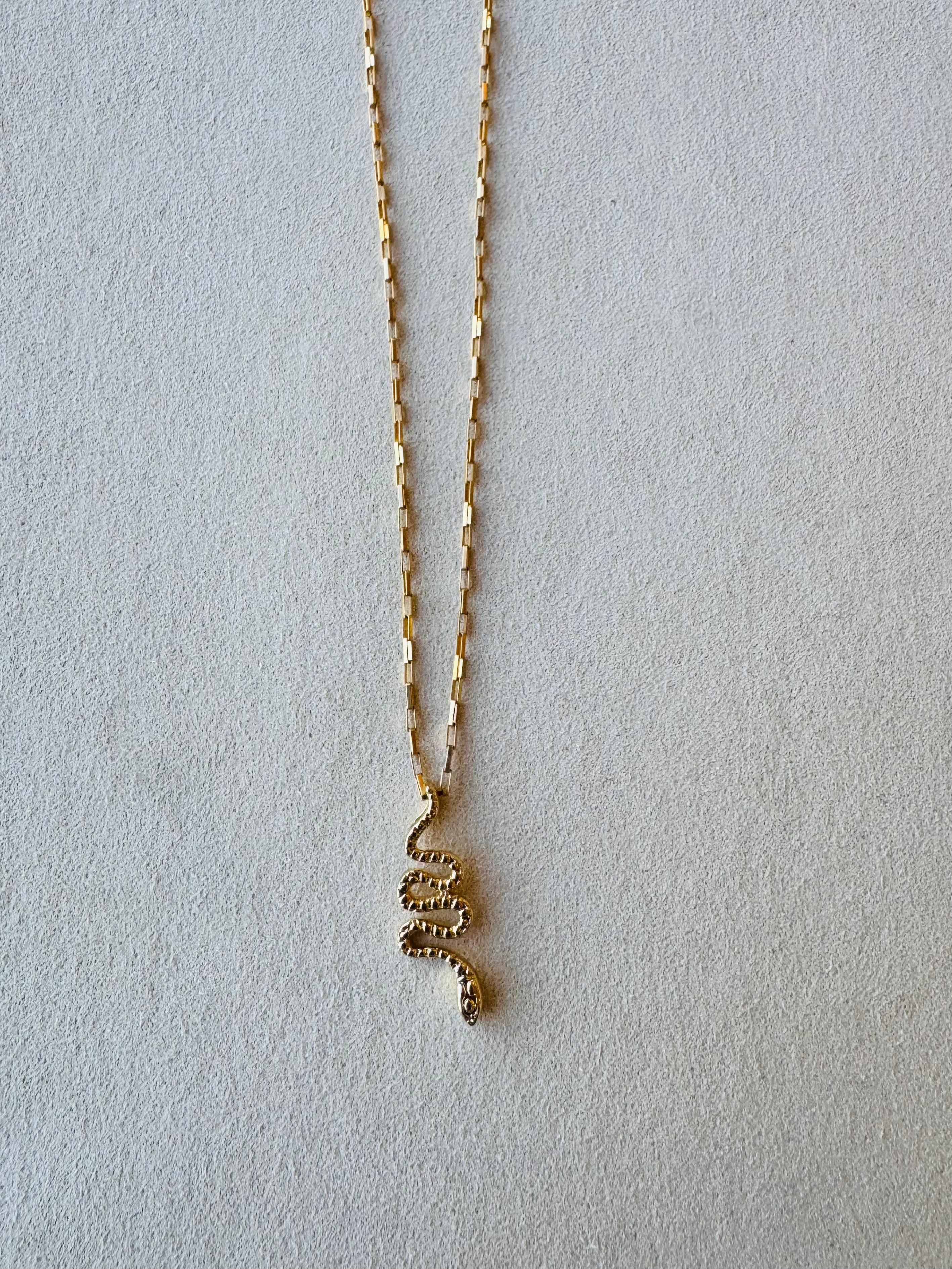 Mink & Bobby Snake Necklace