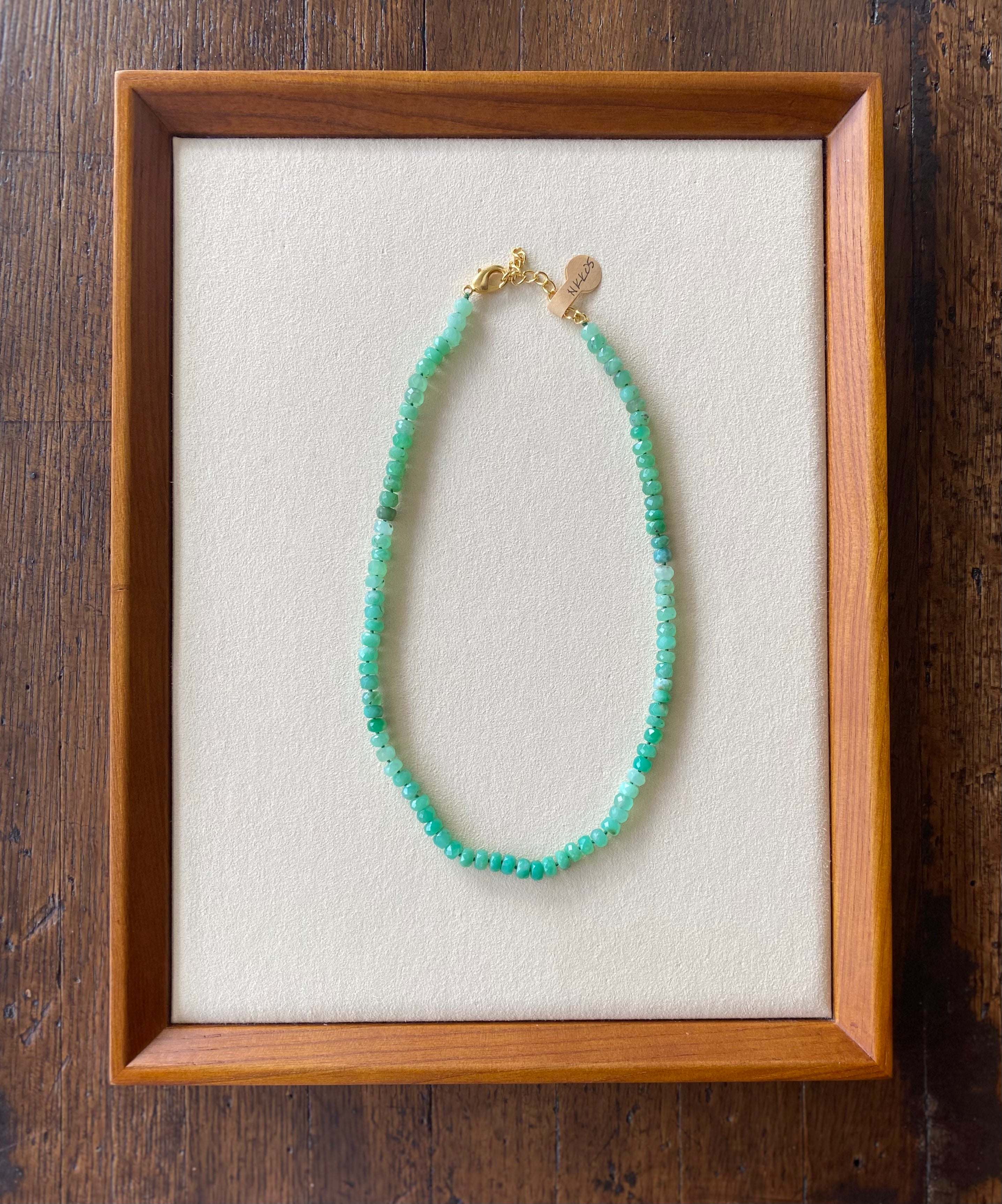 Anokhi Green Chrysoprase Green Beaded Necklace NKK05