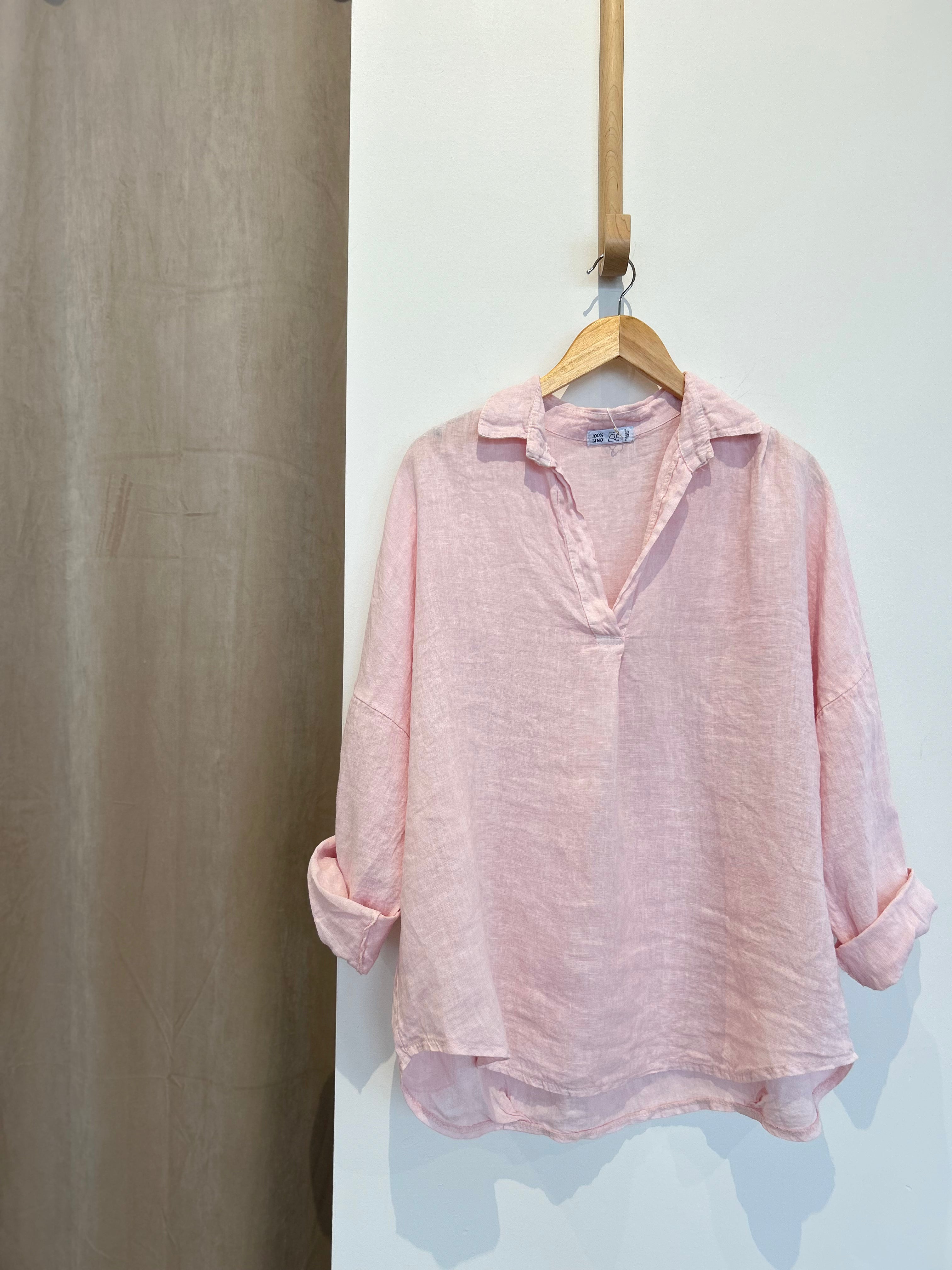 European Linen Collared Blouse 88179