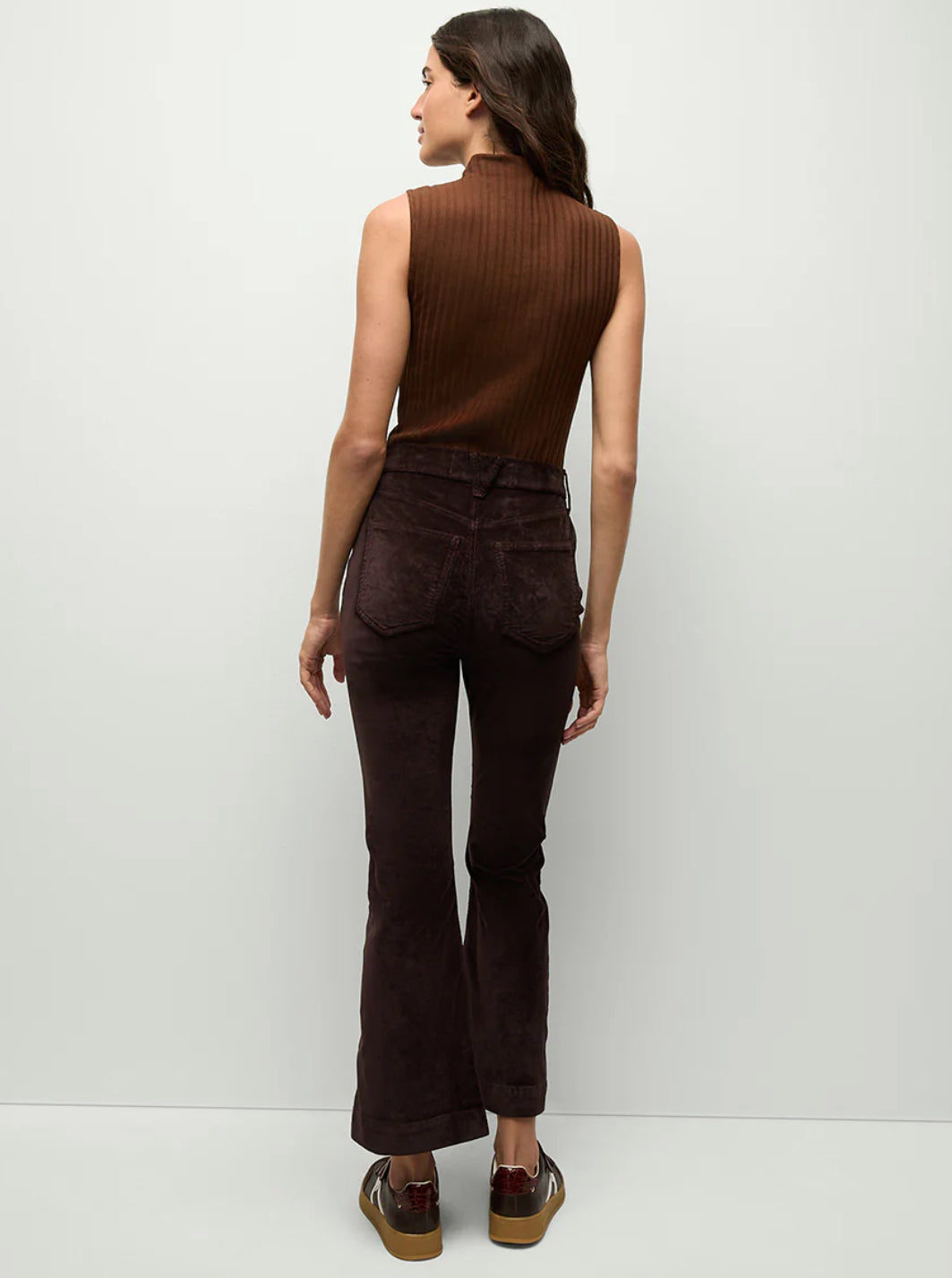 Veronica Beard Carson Velvet Kick-Flare Pant