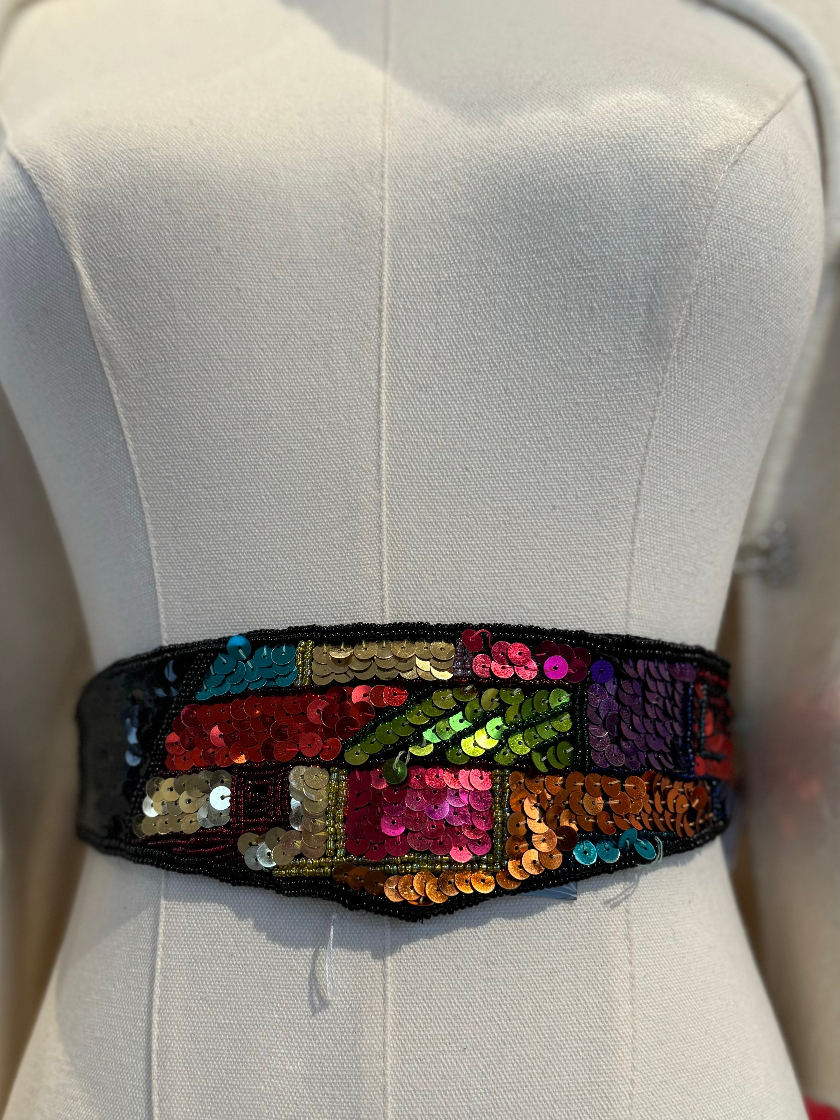 Paris Flea Market #97 Sequin Belt