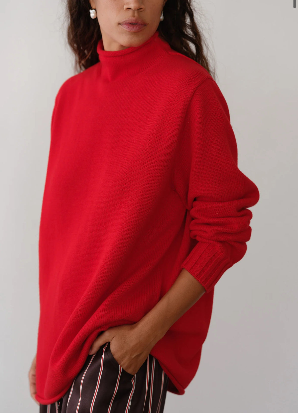 DONNI. The Cotton Cashmere Roll Neck Sweater 1055048