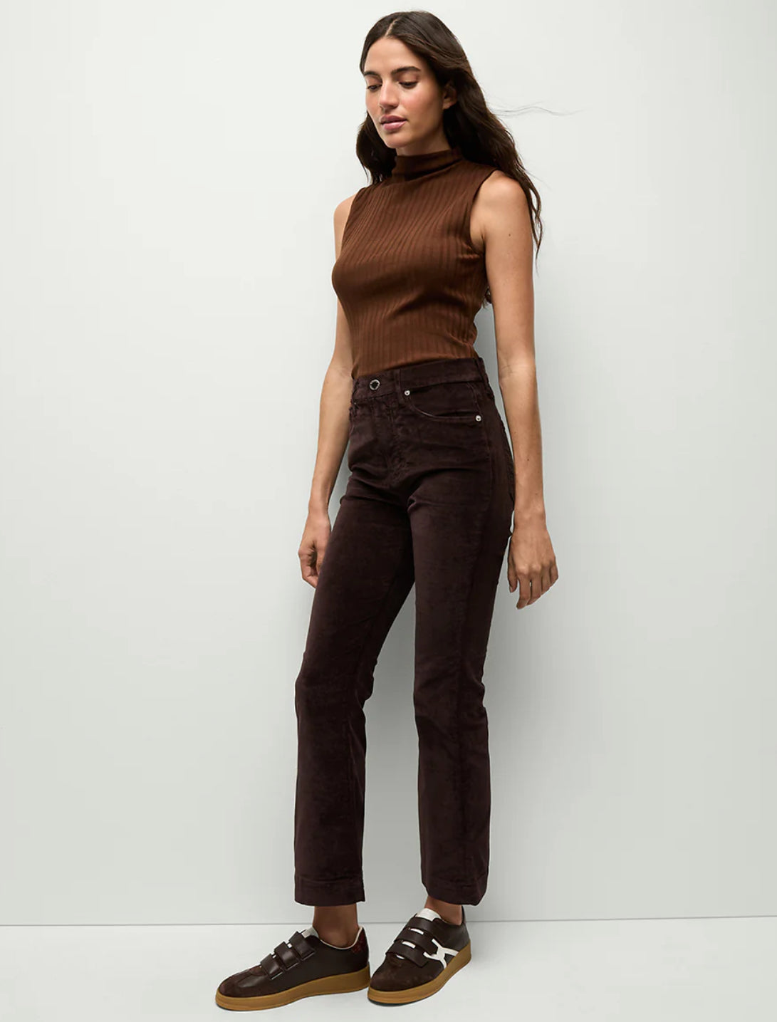 Veronica Beard Carson Velvet Kick-Flare Pant