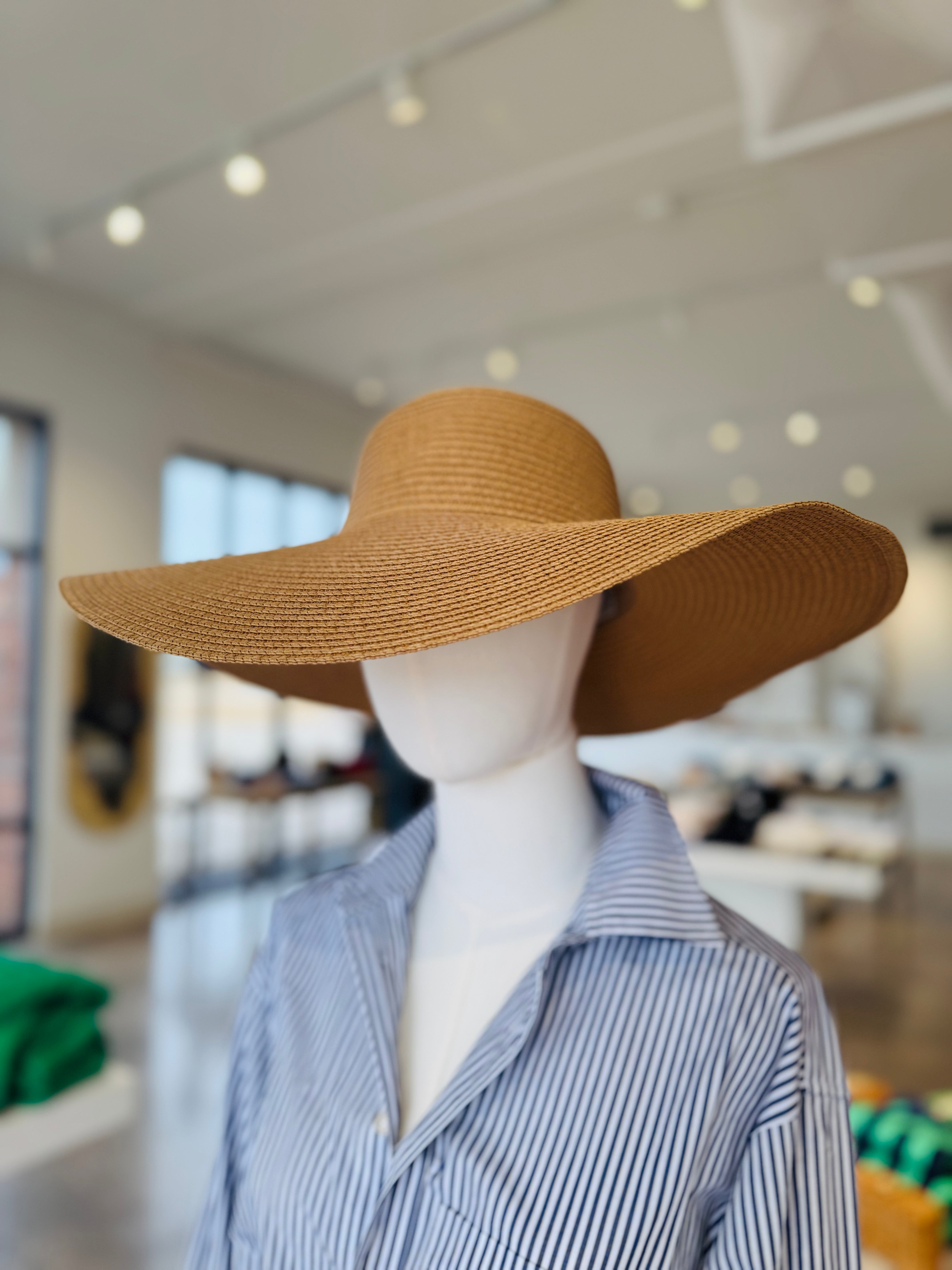 Thames Collection Packable Solid Raffia Hat