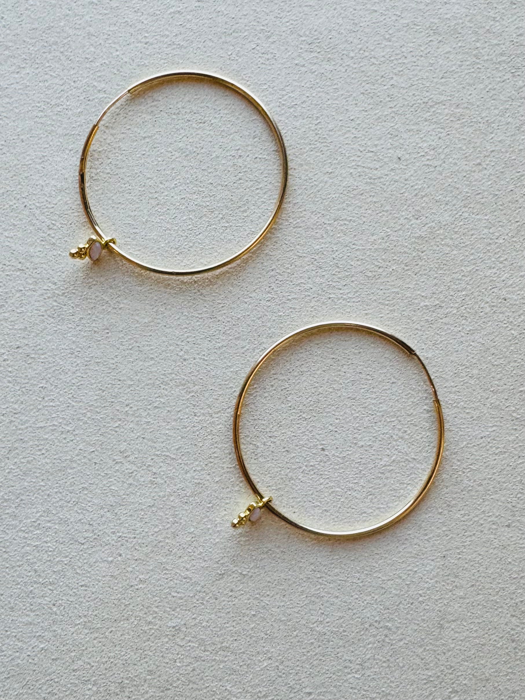 Mink & Bobby Hoop Earrings