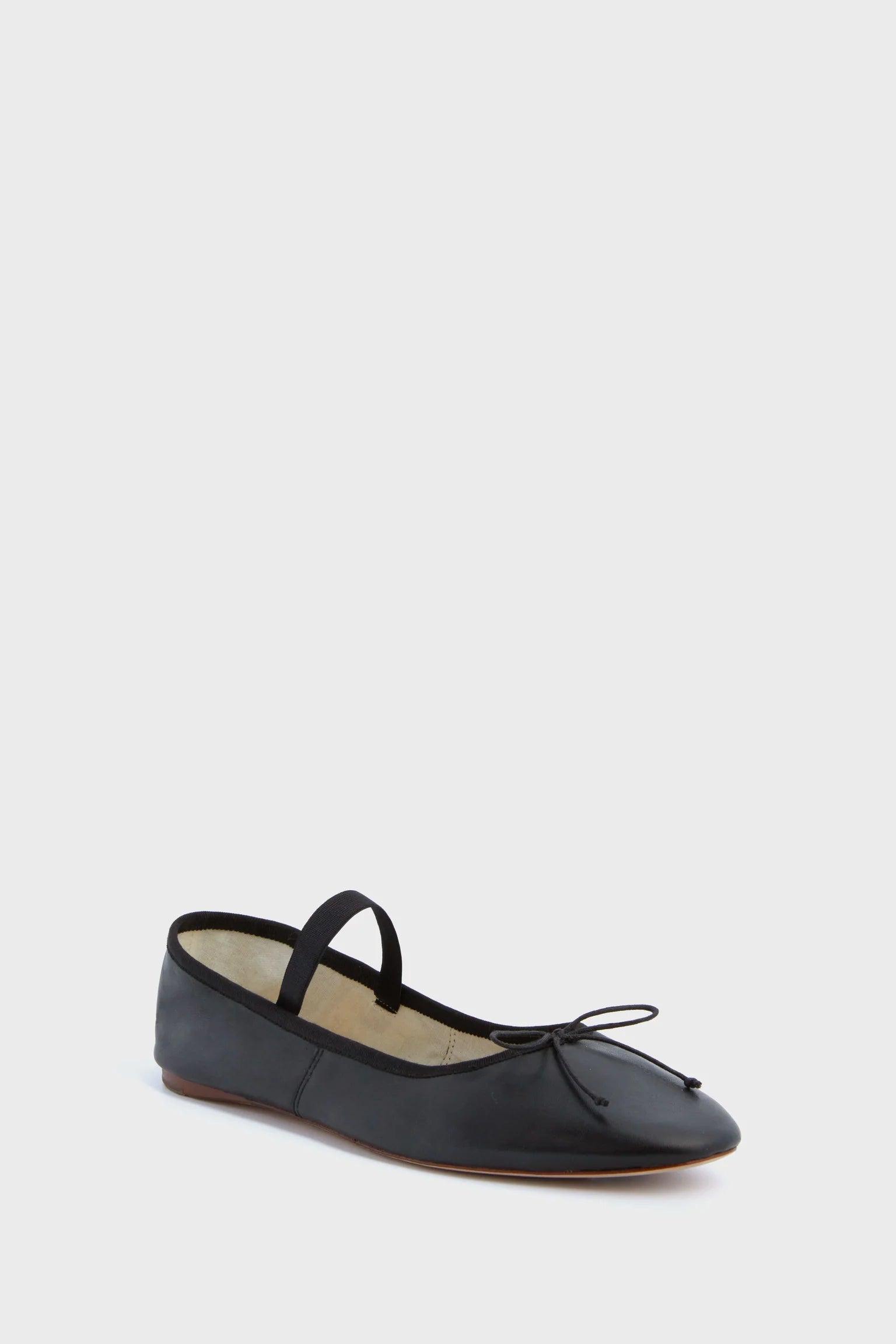 Loeffler Randall Leonie Black Leather Ballet Flat