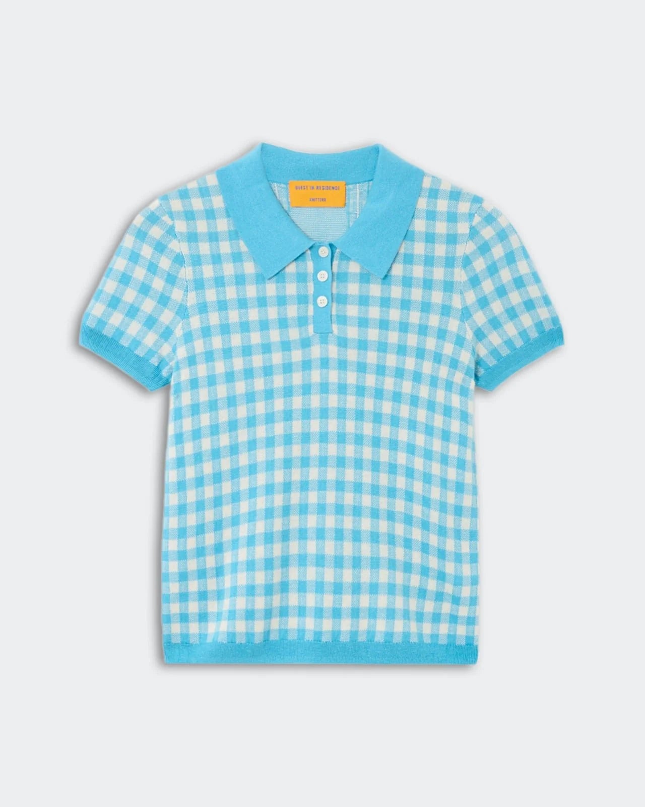 Guest in Residence Gingham Shrunken Polo