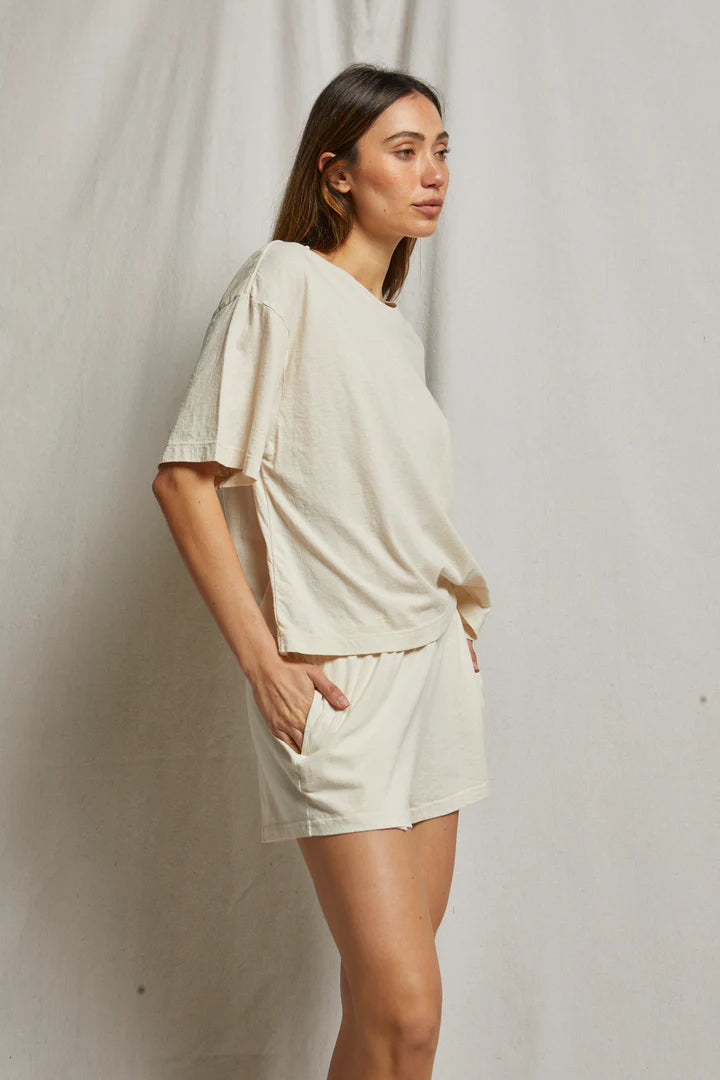 Perfect White Tee Adia Supima Cotton Shorts