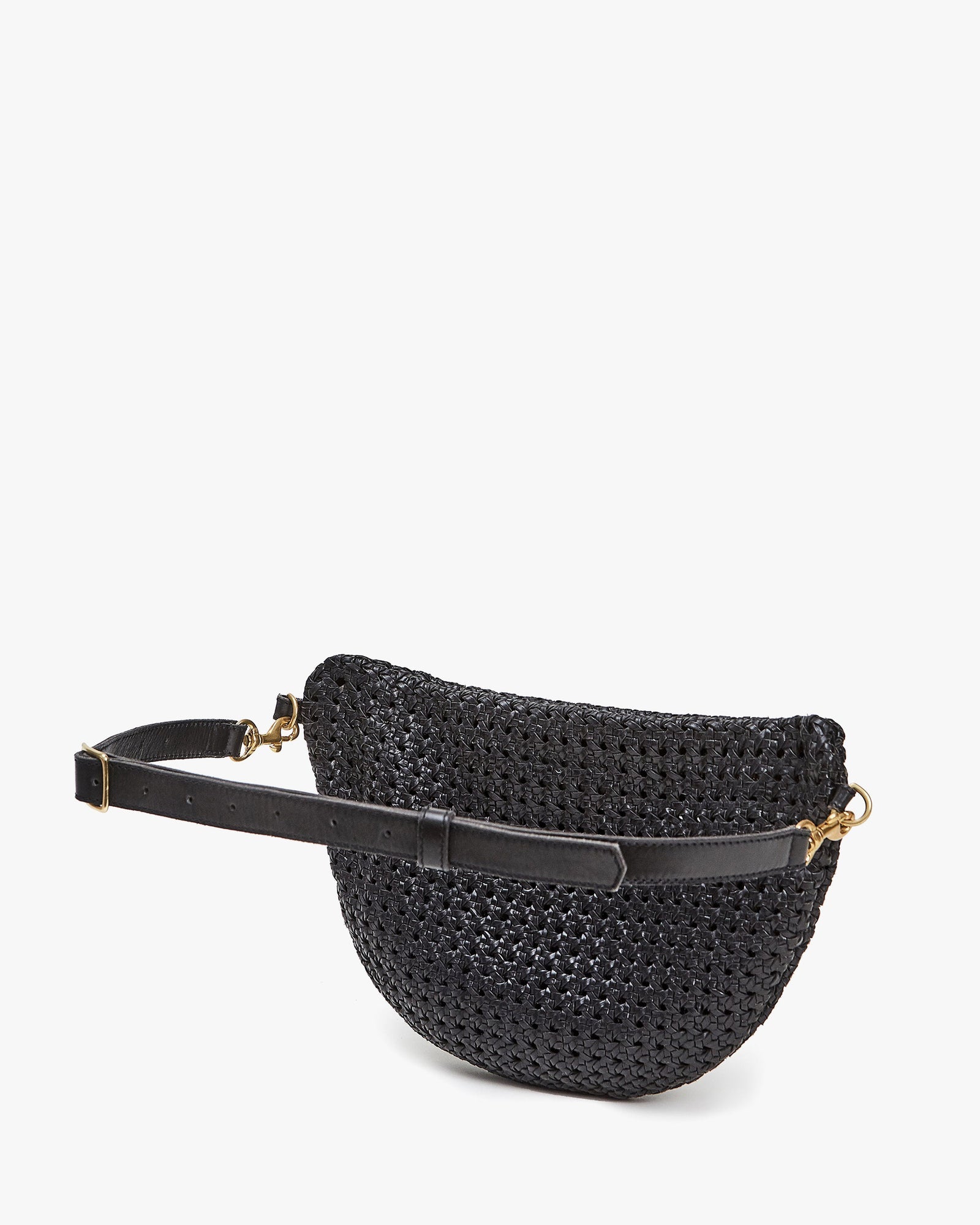 Clare V Grande Fanny Rattan Black HB-FP-GF-100021