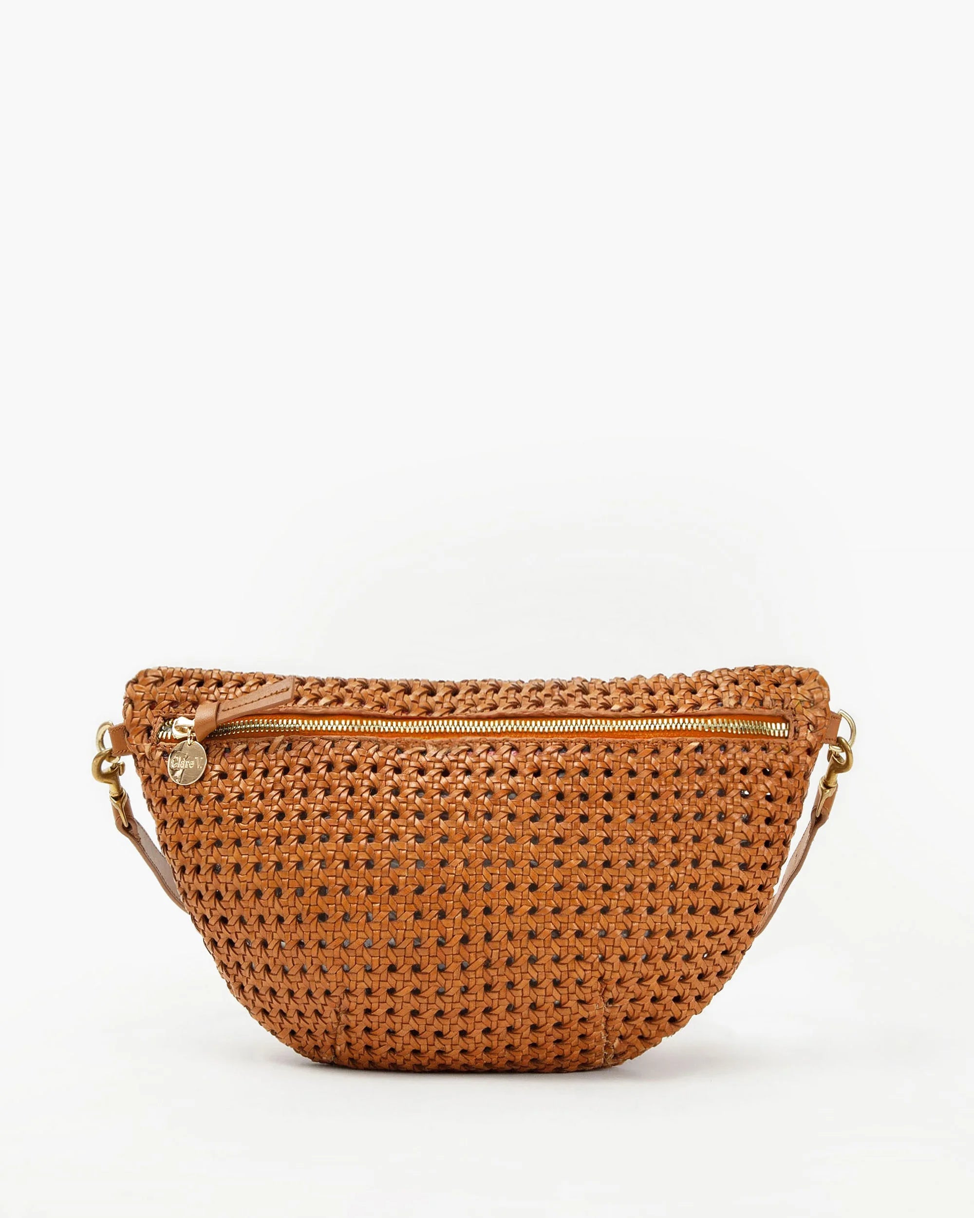 Clare V Grande Fanny Rattan Tan HB-FP-GF-100117