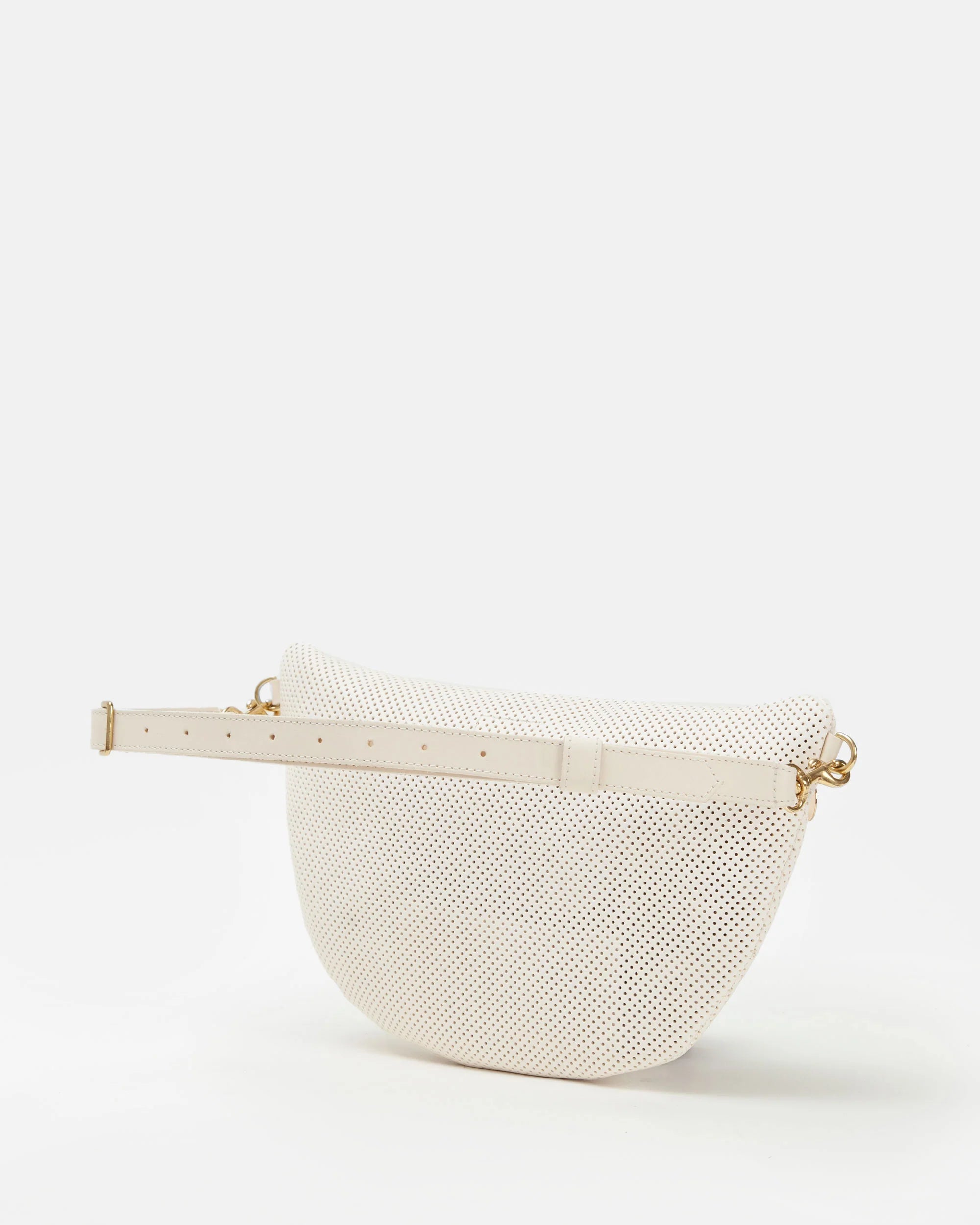 Clare V Grande Fanny - Cream Perforated HB-FP-GF-100019