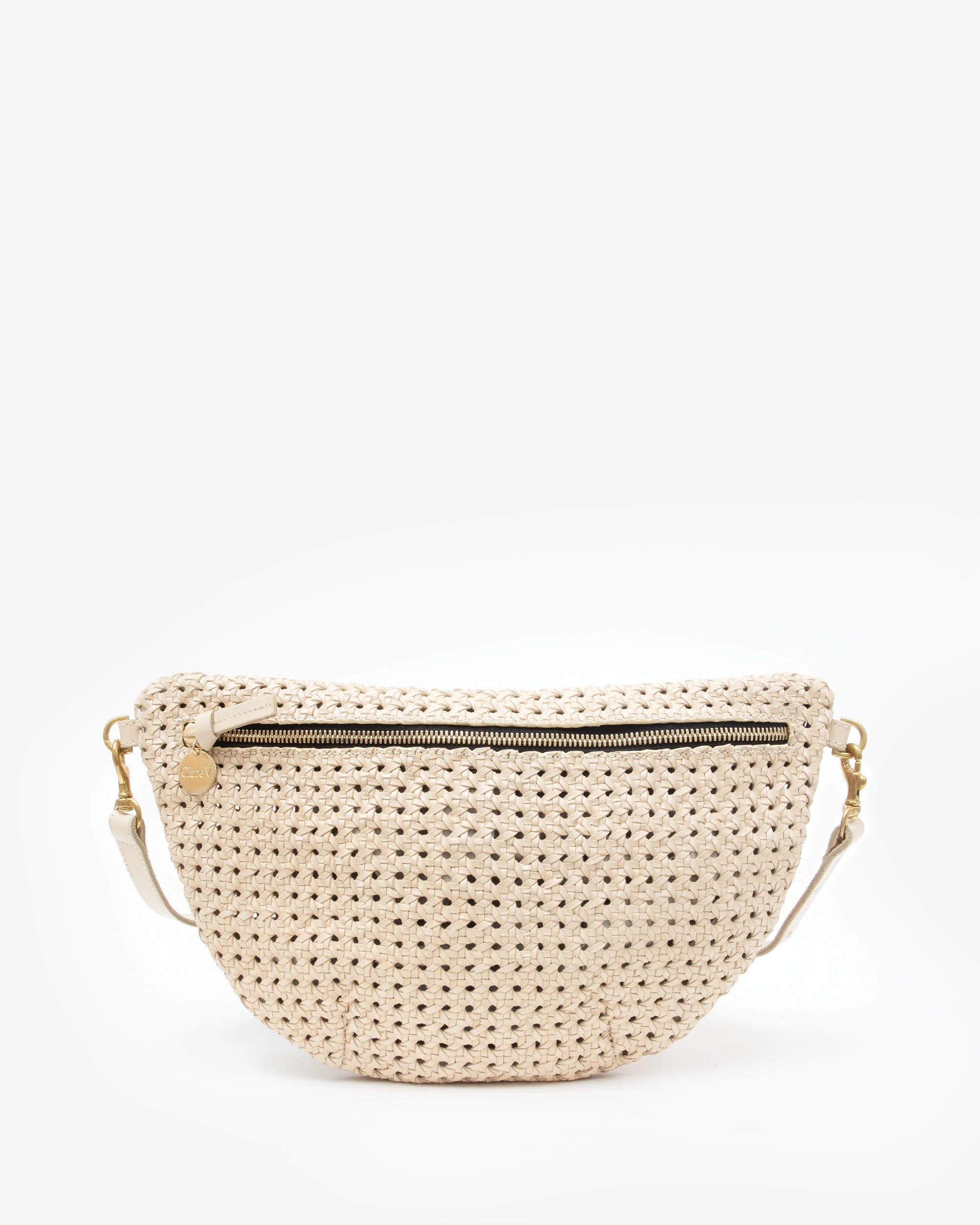 Clare V Grande Fanny - Cream Rattan HB-FP-GF-100069