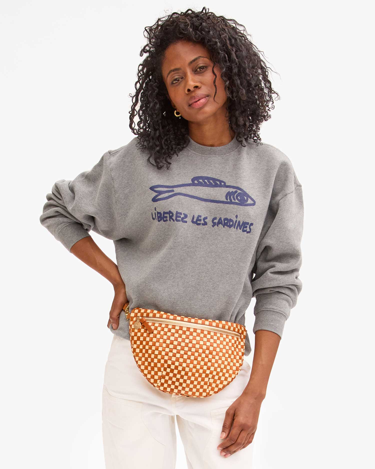 Clare V Oversized Sweatshirt - Liberez Les Sardines AP-LS-LS-100306