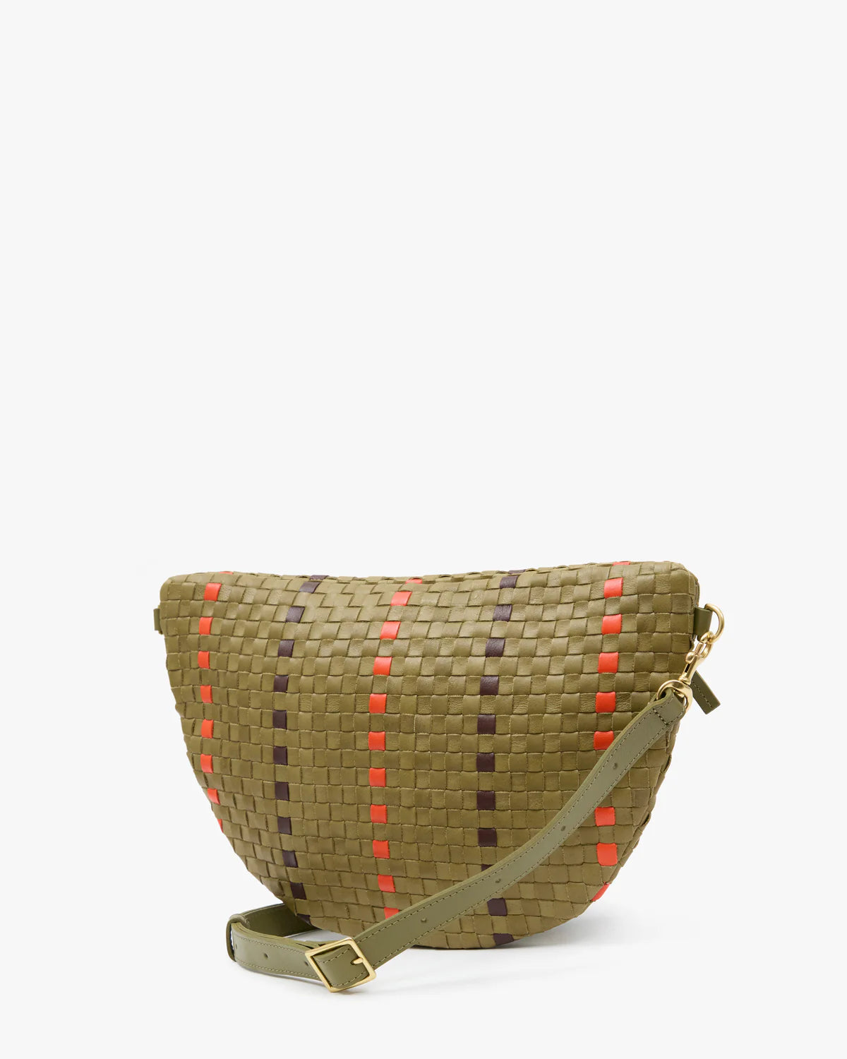 Clare V. Grande Fanny Woven Checker with Stripe CVH1000727