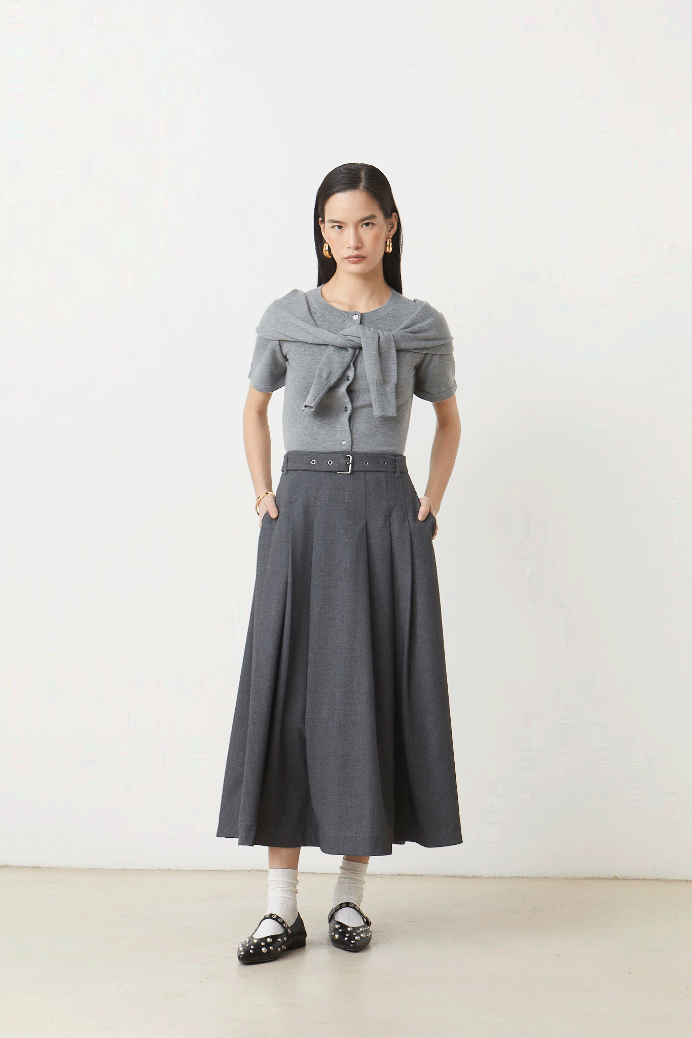 SUNCOO Funny Midi Skirt