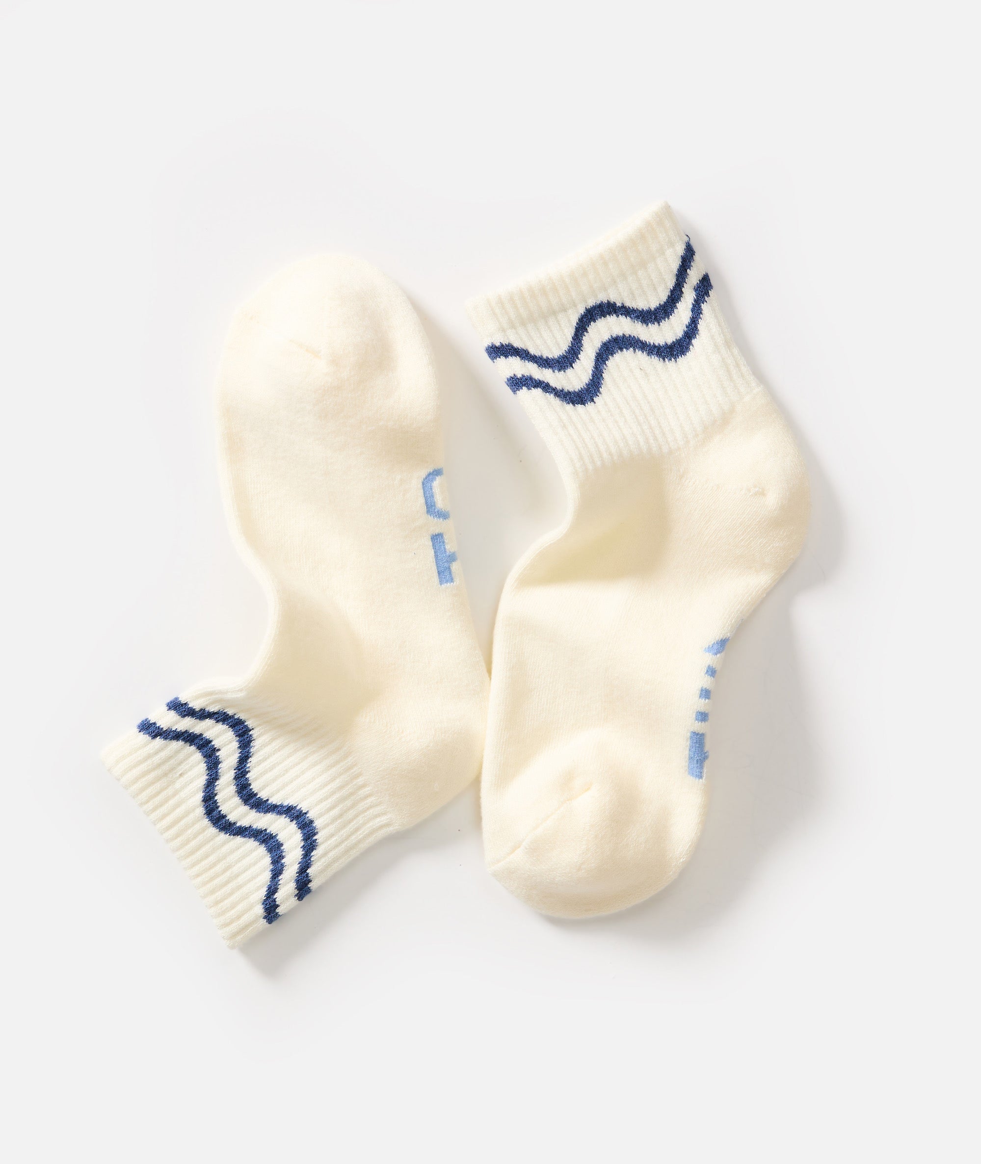 Marine Layer Quarter Crew Sock in Antique White