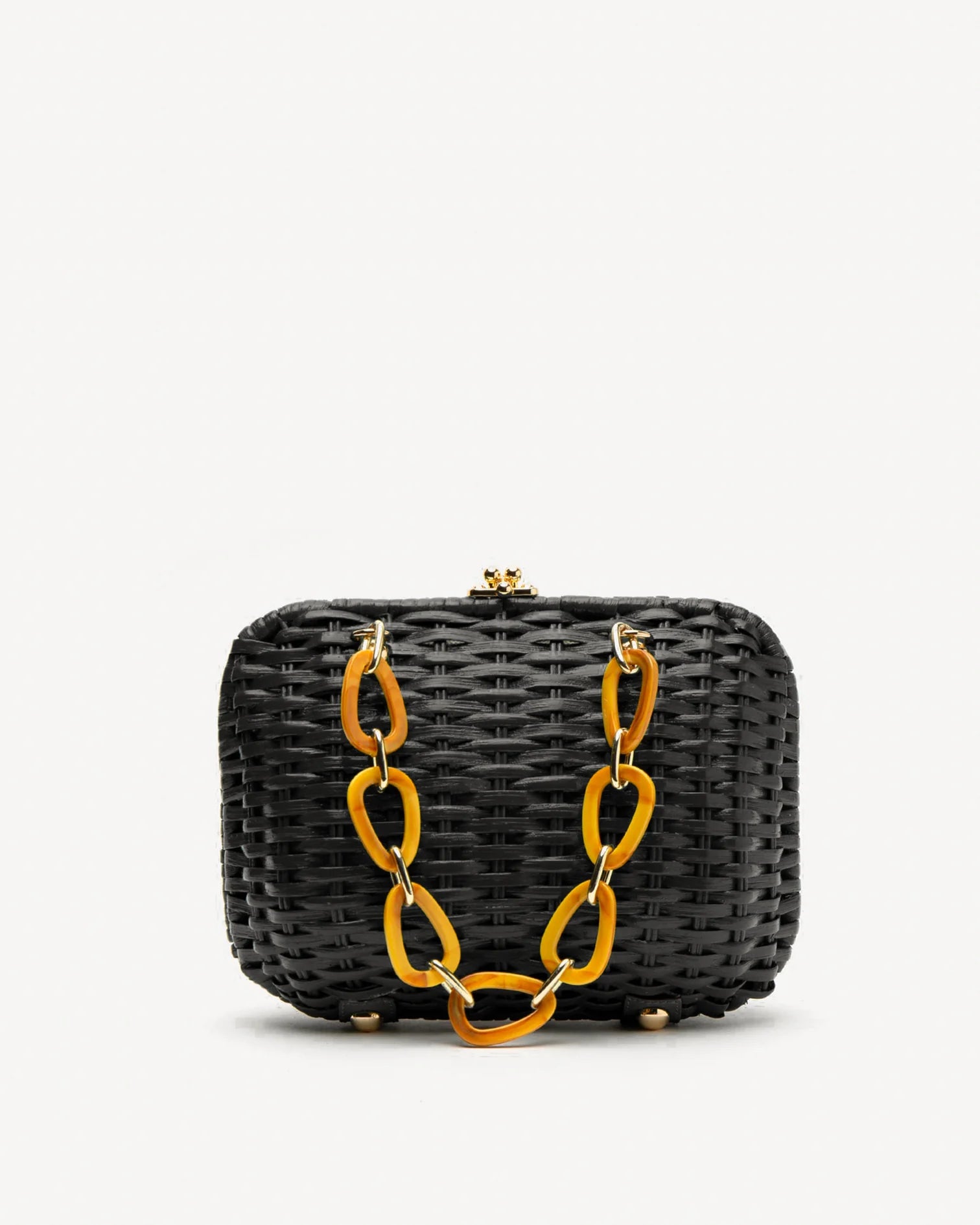 Frances Valentine Hen Bag With Chain  Black