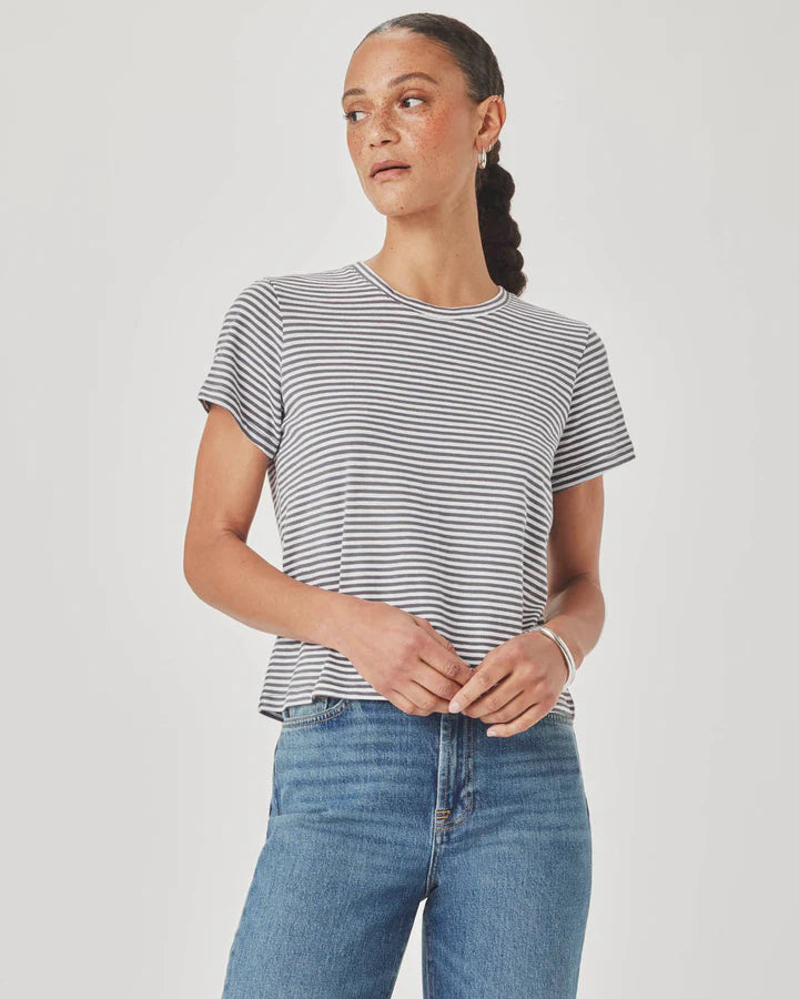Splendid Louisa Stripe Short Sleeve Tee Ink/White RS5K331SE