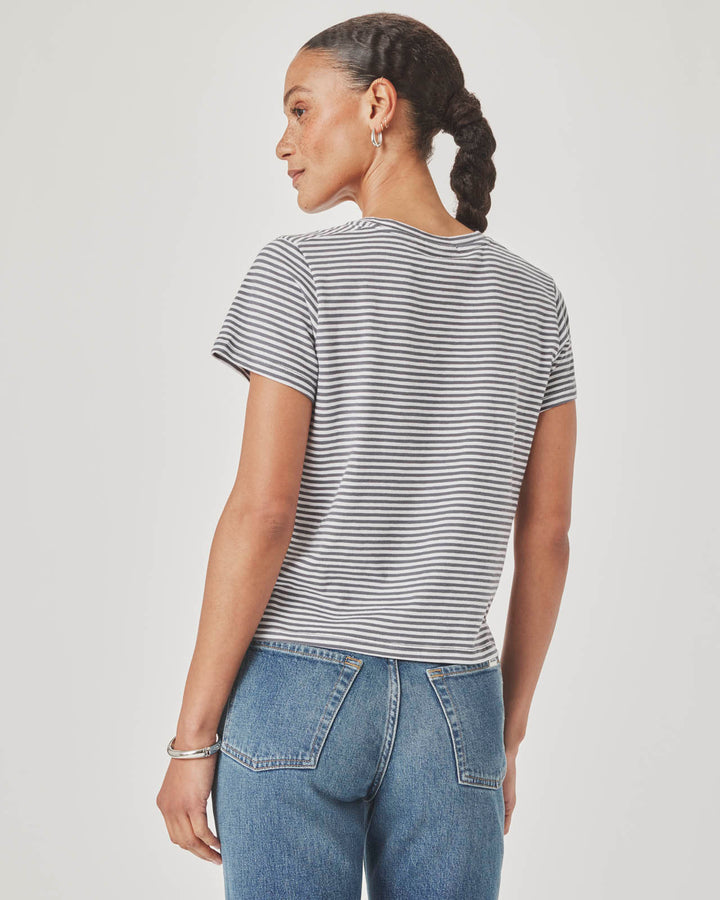 Splendid Louisa Stripe Short Sleeve Tee Ink/White RS5K331SE
