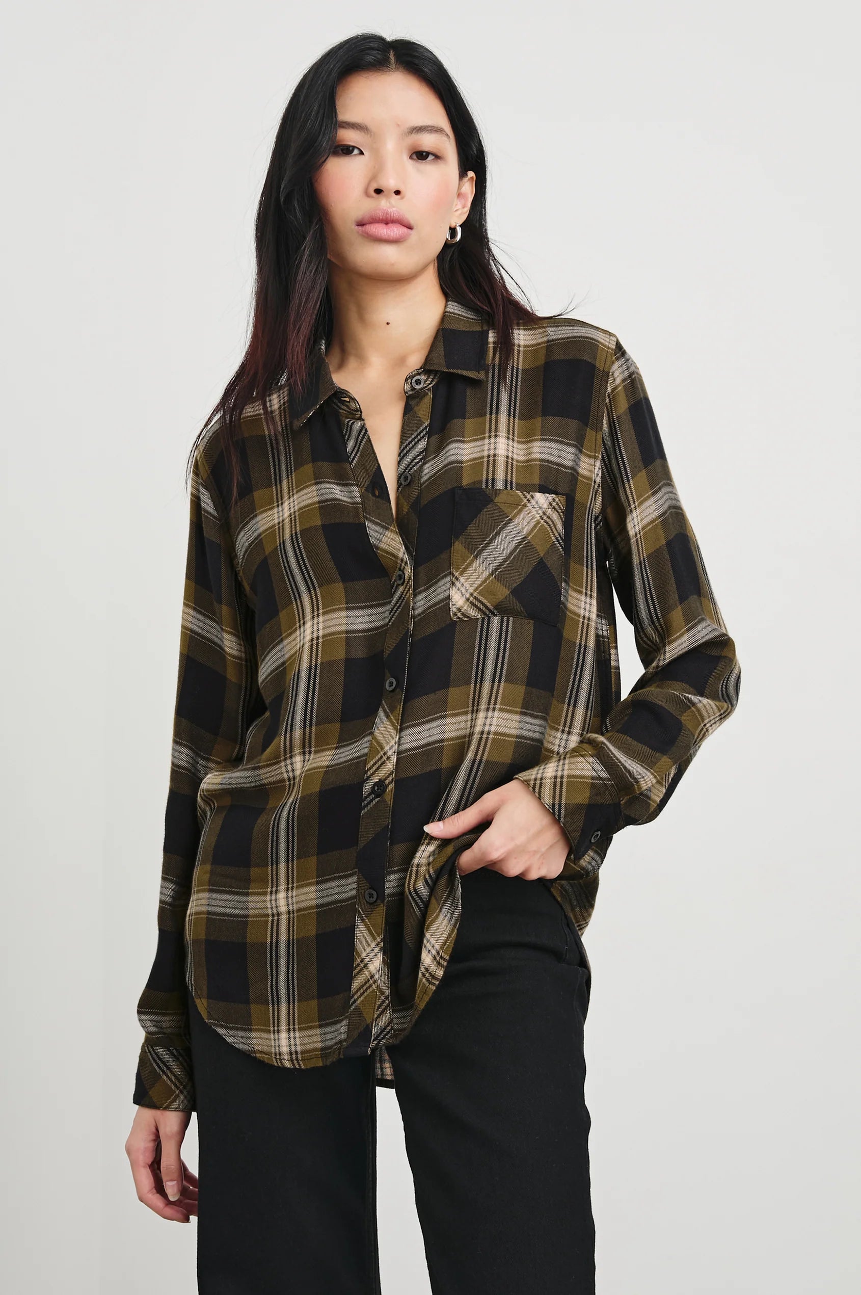 Rails Hunter Shirt - Black Carmel 7699