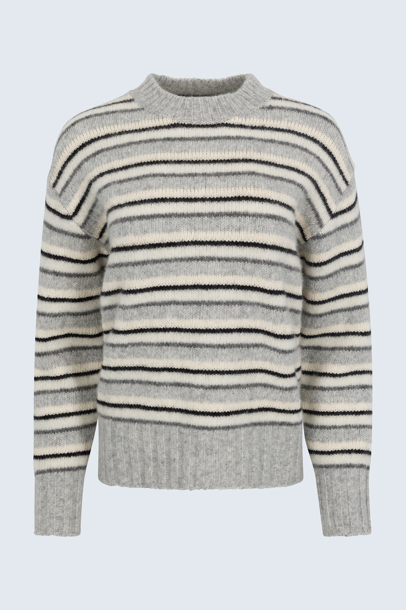 Pistola Hanna Oversized Sweater - Grey White Stripe