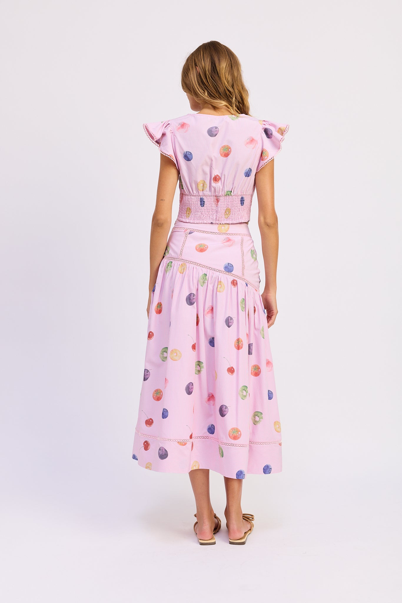 En Saison Fruit Medley Midi Skirt