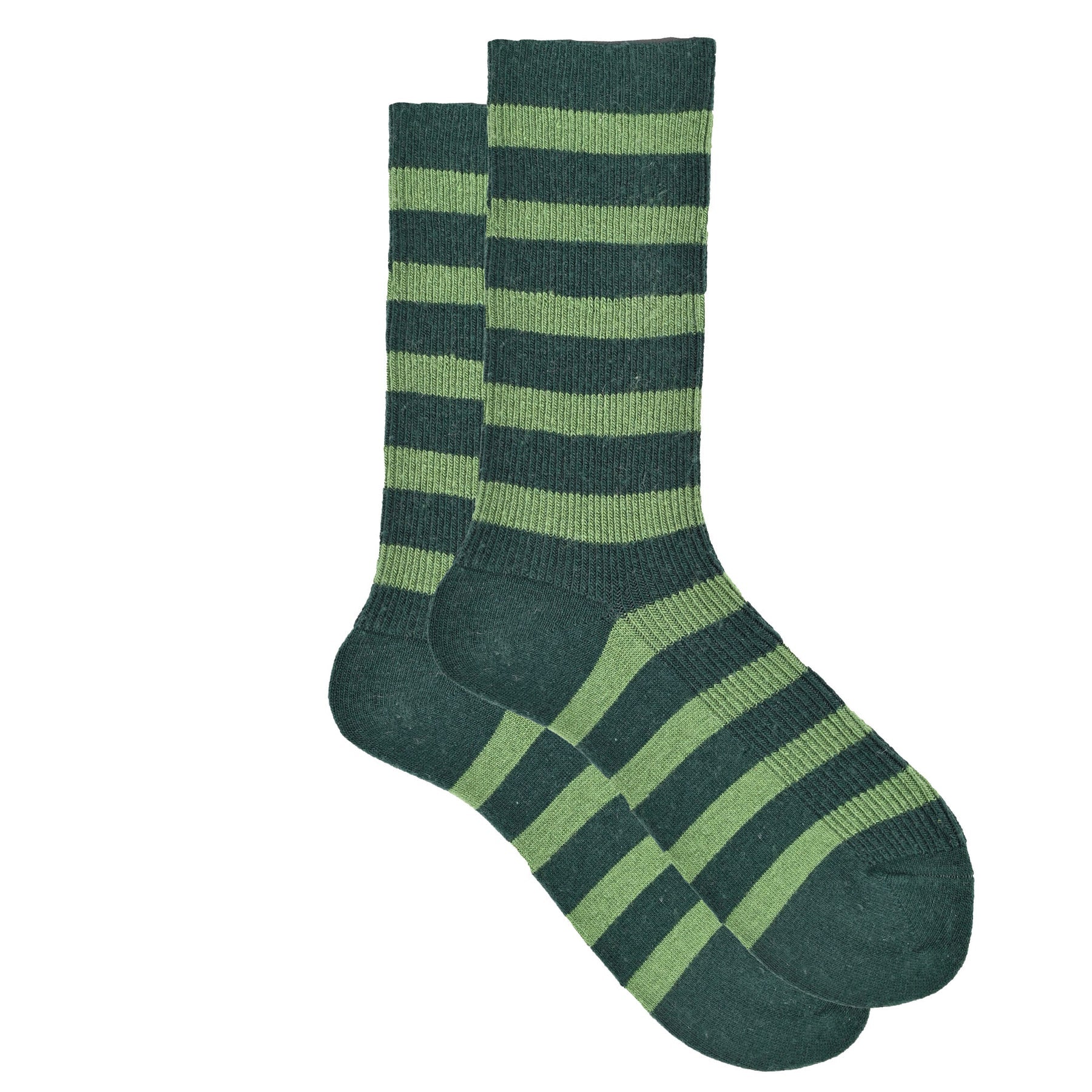 ILUX Ribecca Striped Ribbed Crew Sock