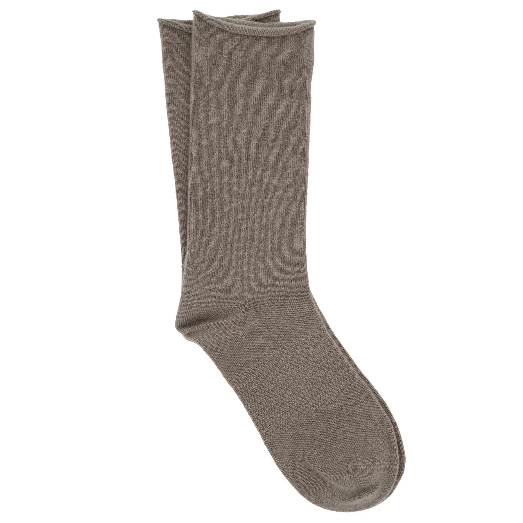 ILUX Cashelle Cashmere Silk Roll Top Crew Sock