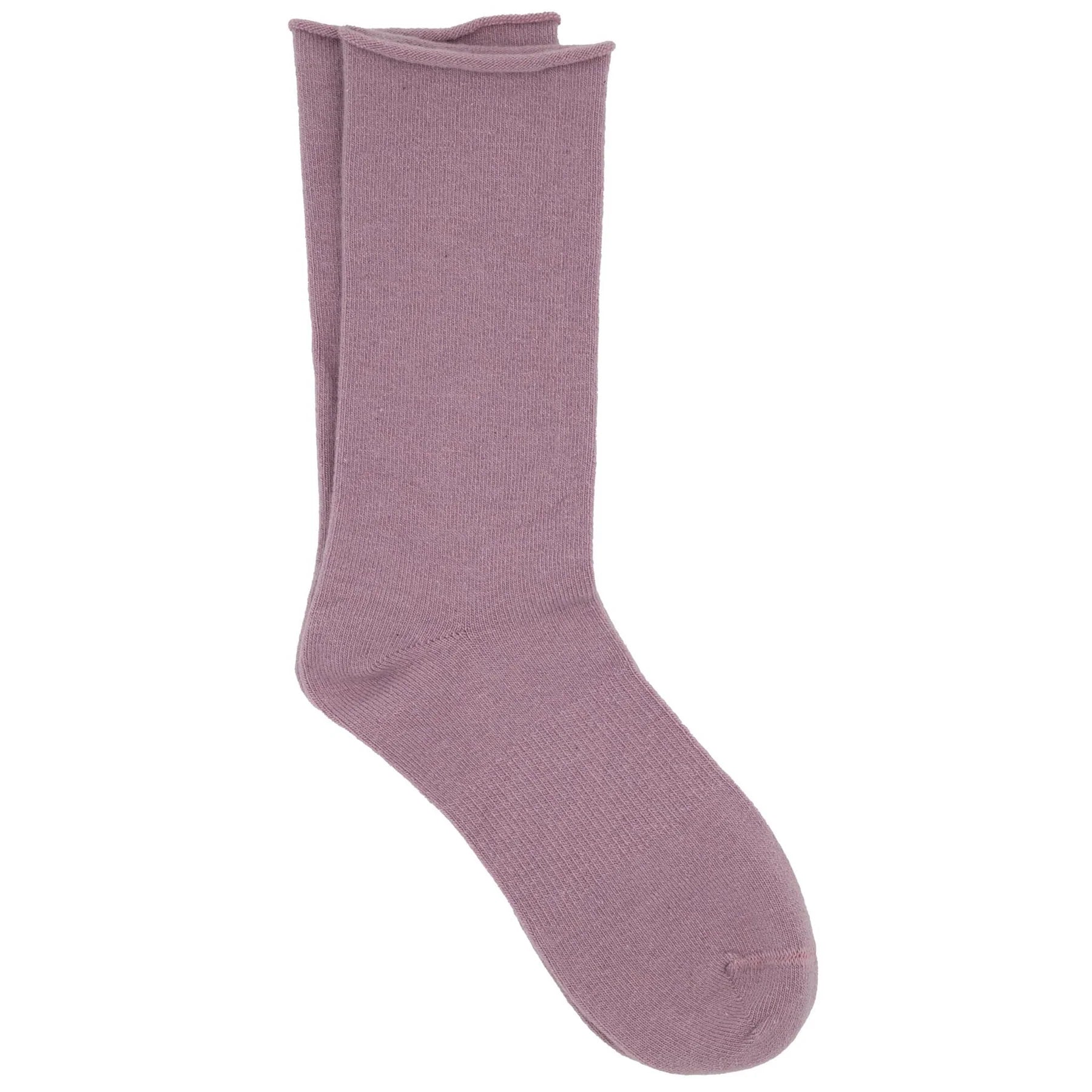 ILUX Cashelle Cashmere Silk Roll Top Crew Sock