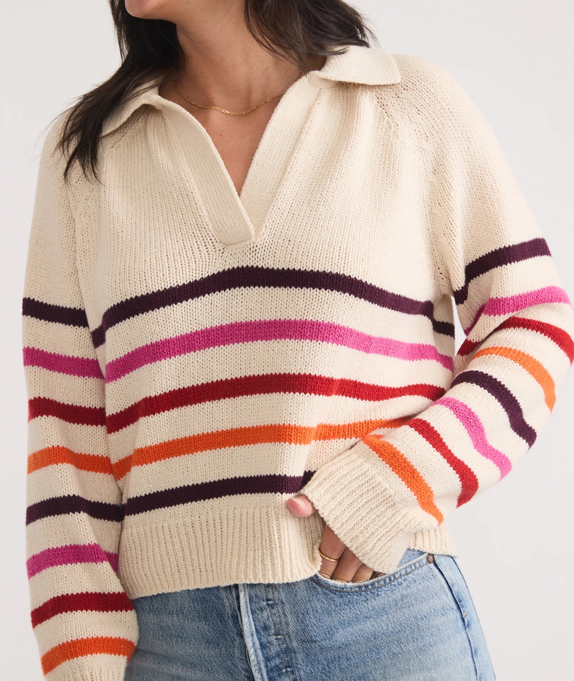 Marine Layer Claire Relaxed Sweater Polo