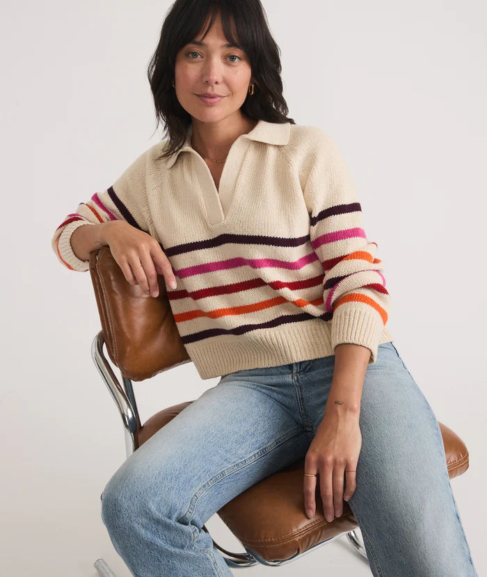 Marine Layer Claire Relaxed Sweater Polo