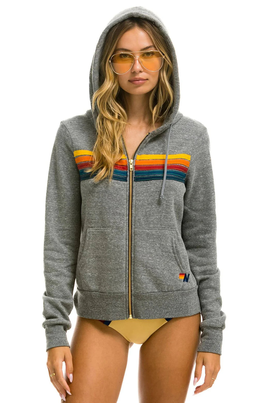 Aviator Nation 5 Stripe Hoodie