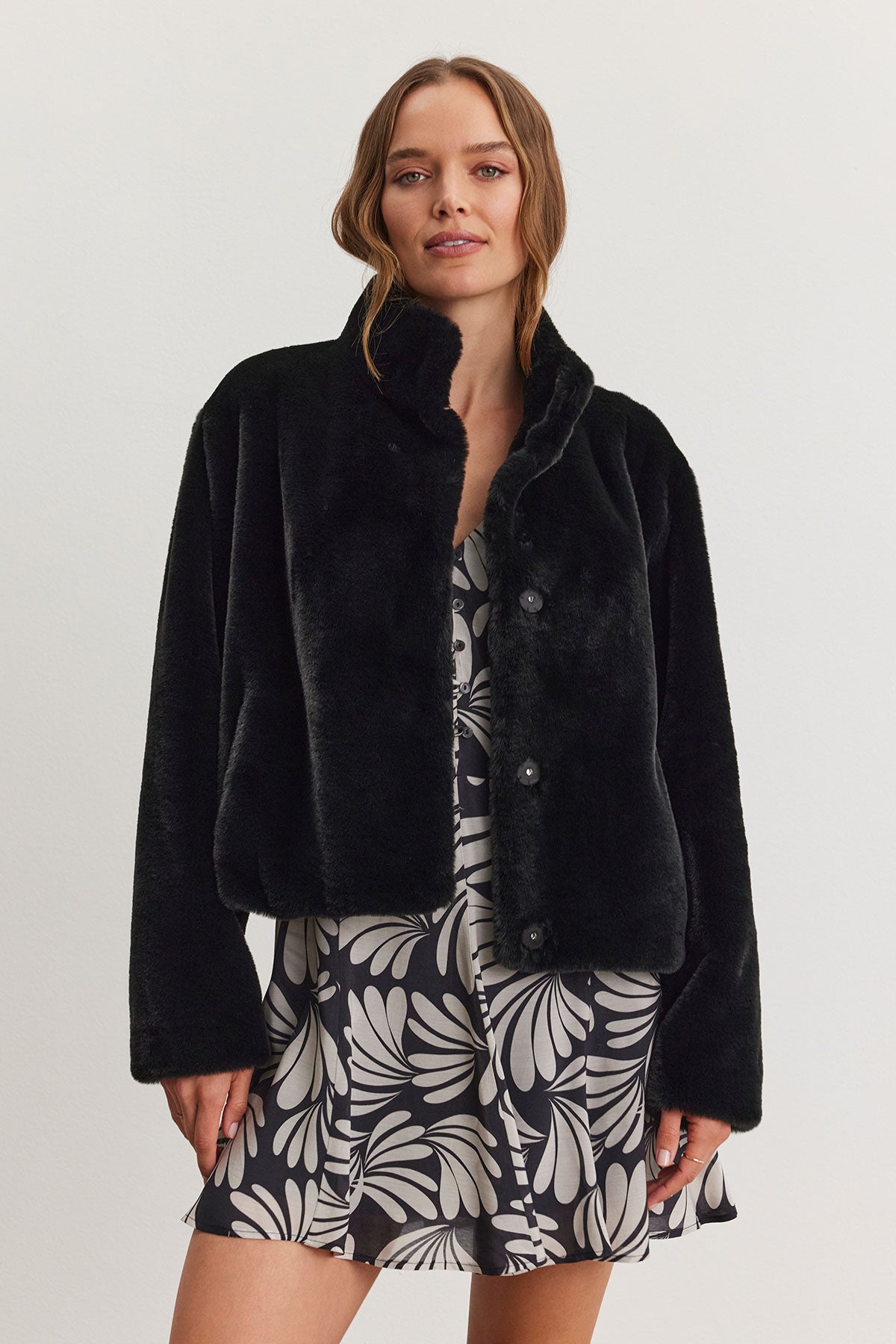 Velvet Sheena Short Faux Fur Jacket