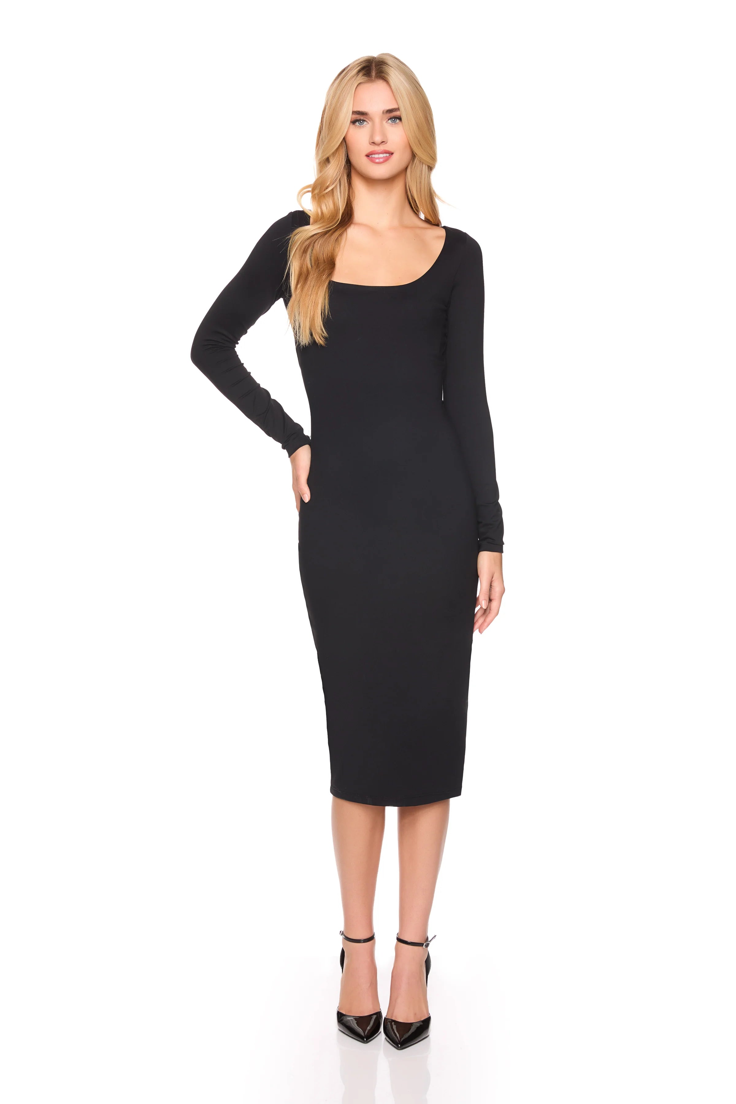 Susana Monaco Scoop Square Midi Dress D02338