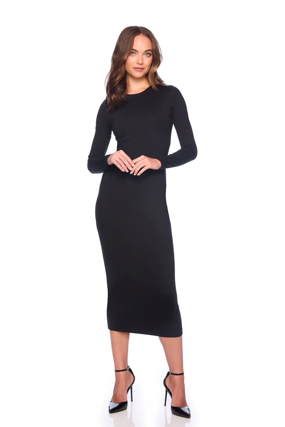 Susana Monaco Crew Neck Midi Dress D02360