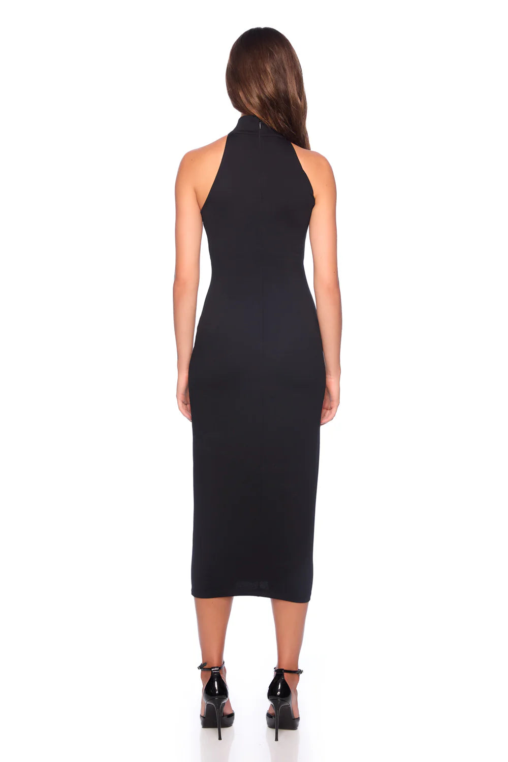 Susana Monaco Mock Neck Midi Dress D02365