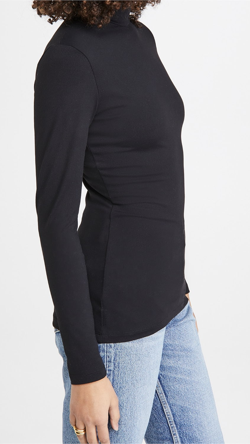 Susana Monaco Mock Neck Long Sleeve Top T00552