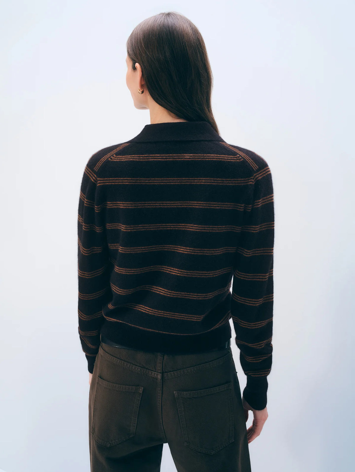White + Warren Cashmere Striped Cardigan 21467A