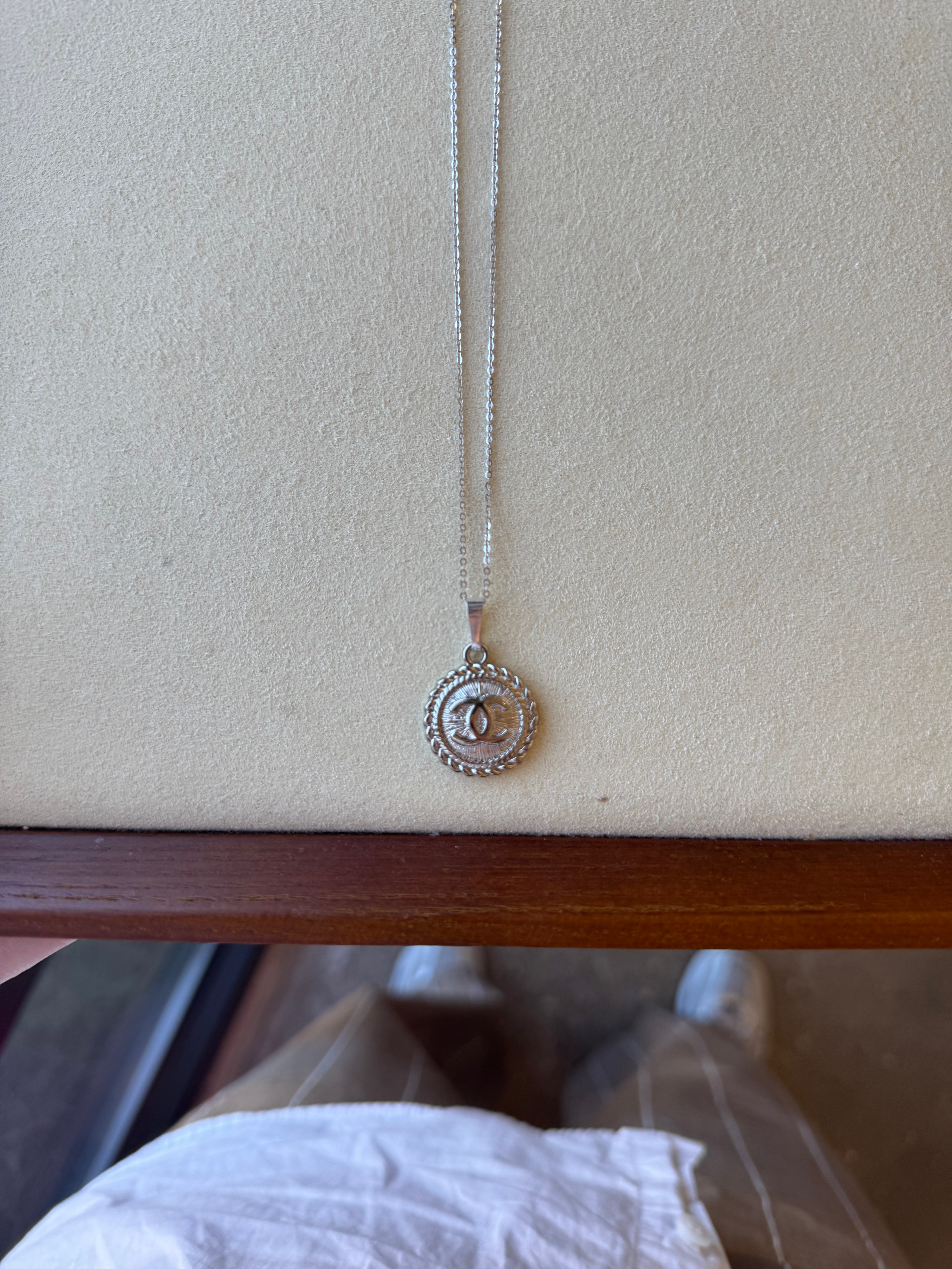 Luxury Upcycled 925 Double "C" Sterling Silver Flat Cable Necklace 1090