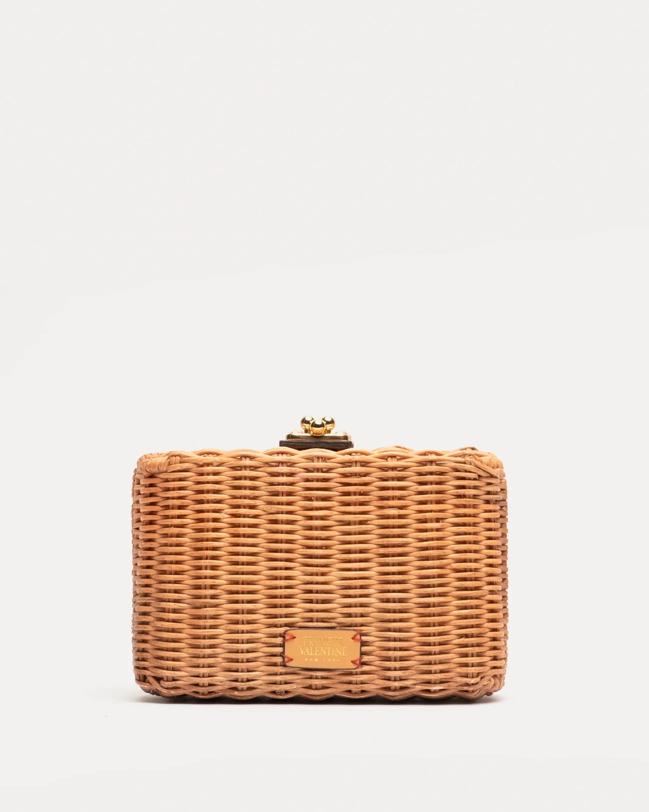 Frances Valentine Paige Wicker Box Clutch