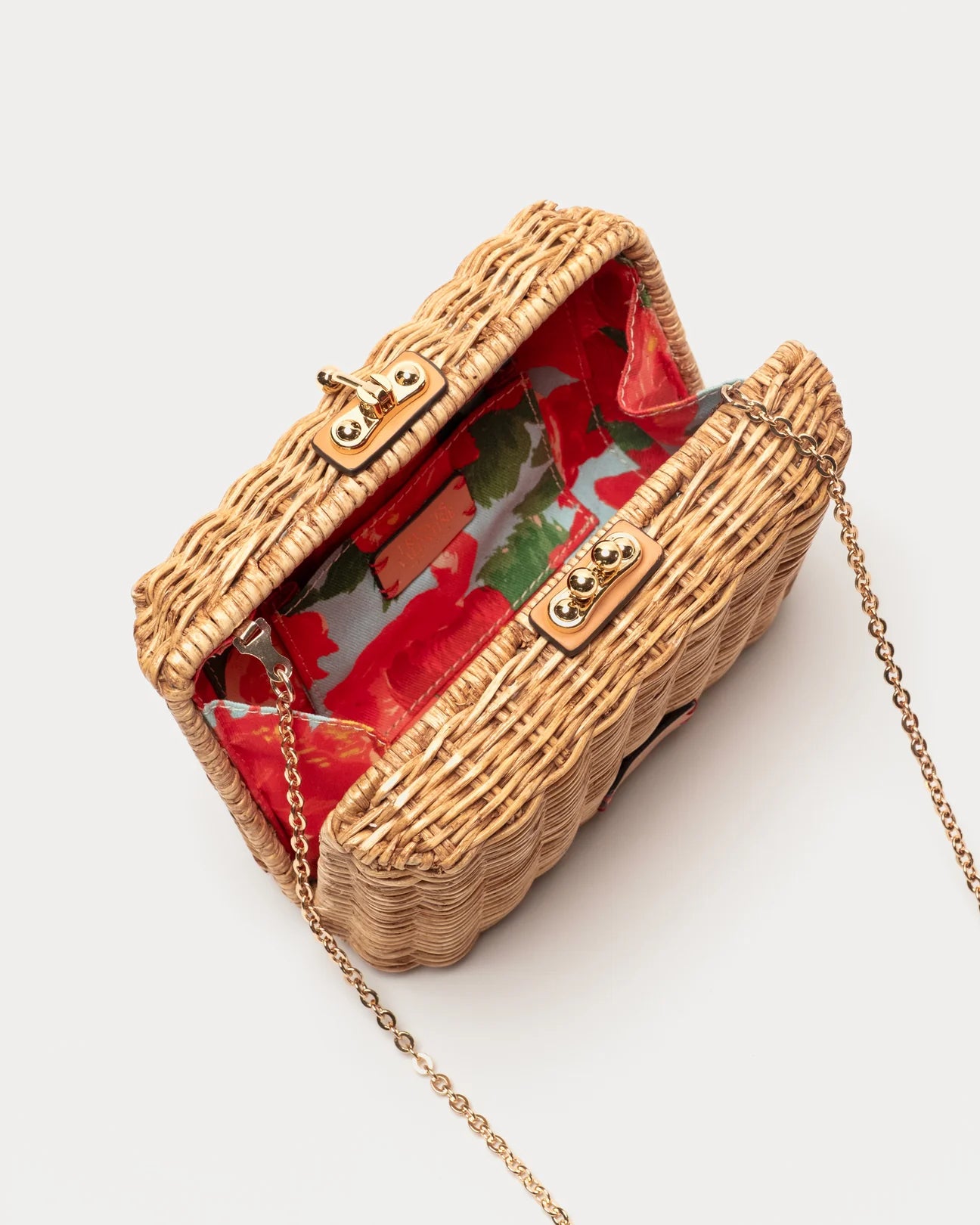 Frances Valentine Paige Wicker Box Clutch