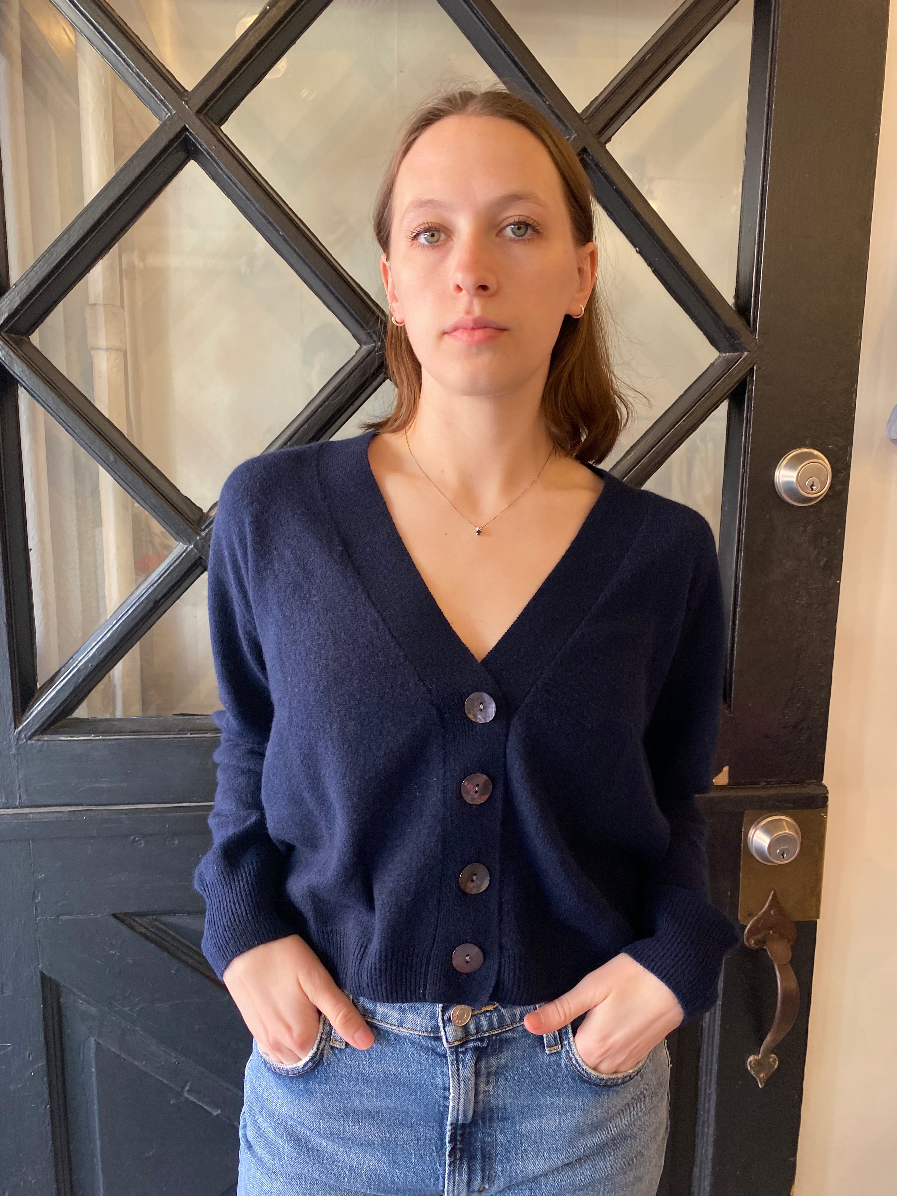 Catherine's Private Label Acai Fitted Cashmere Cardigan