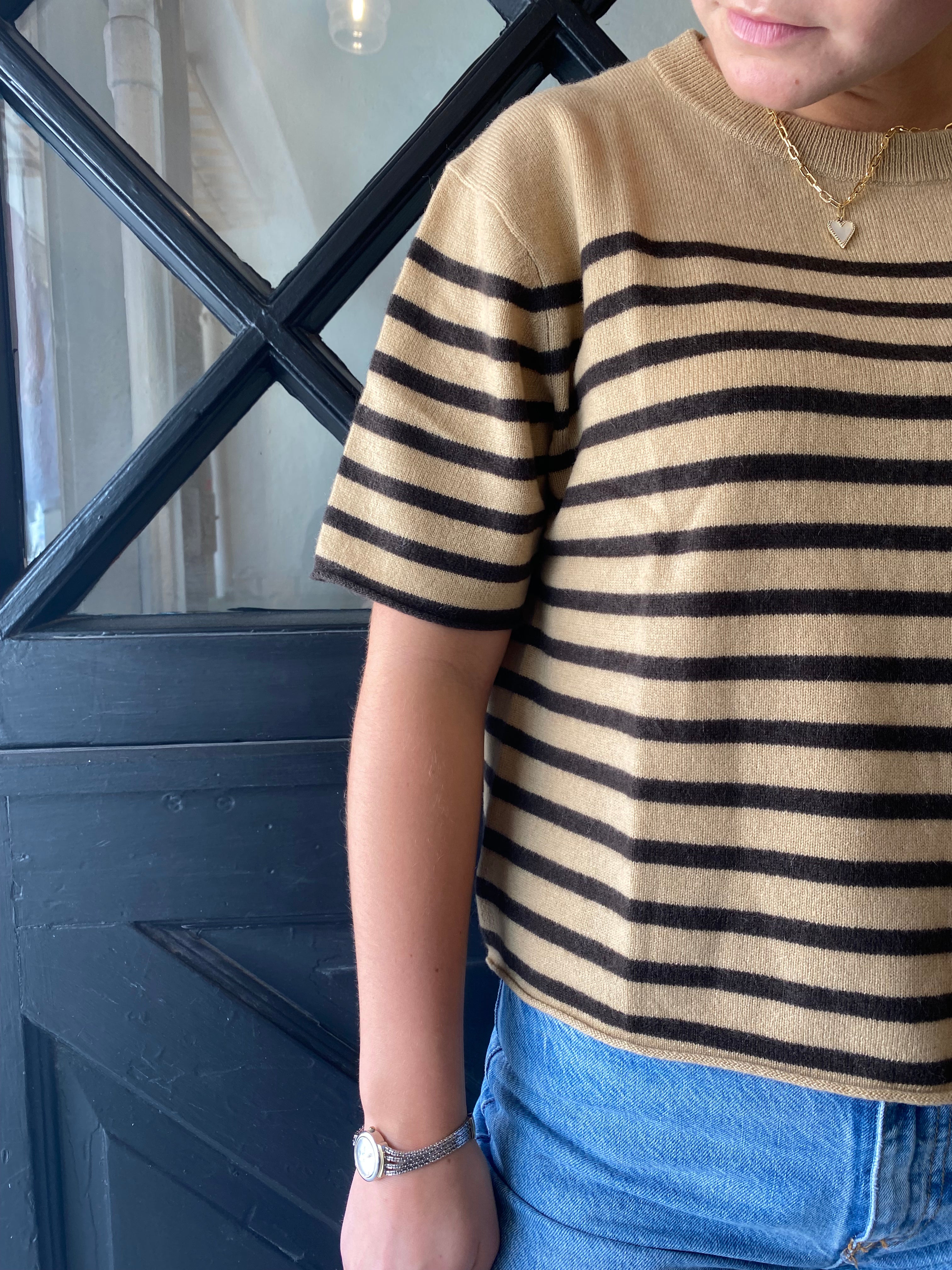 Lisa Yang Cila Cashmere Stripes Tee Shirt