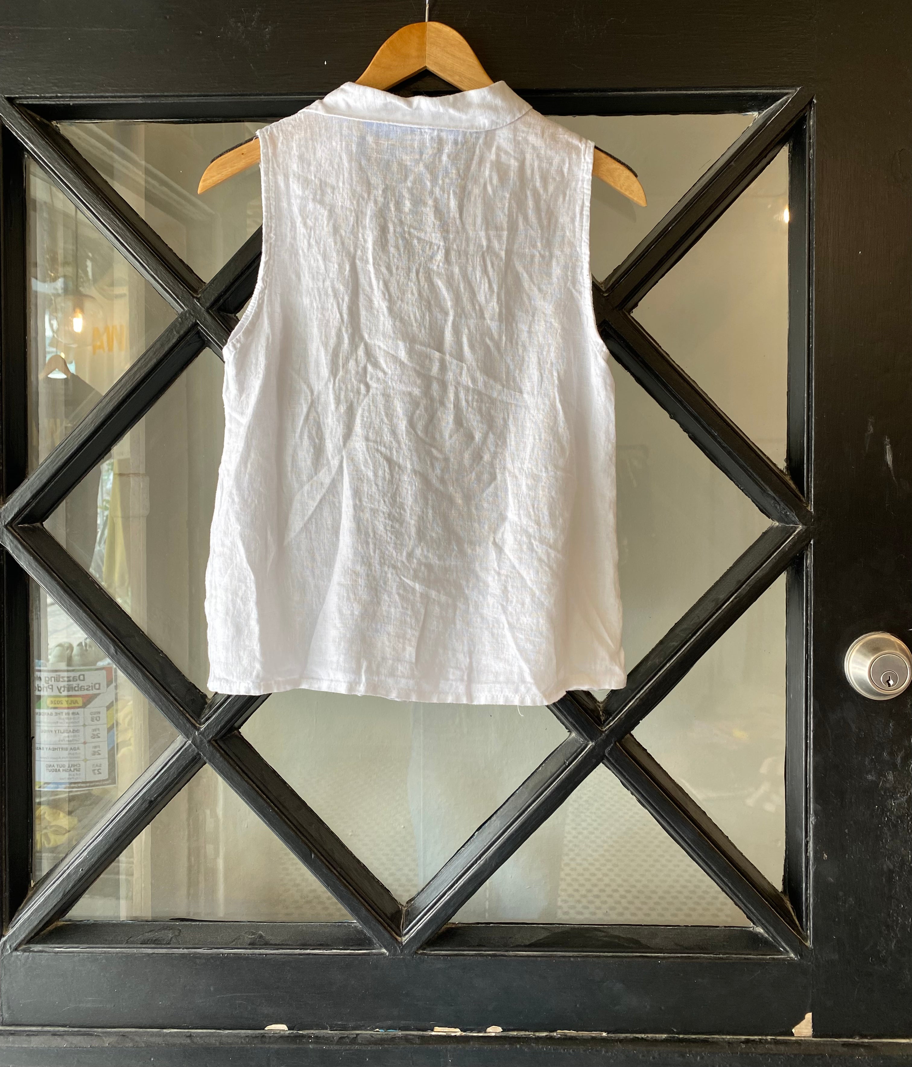 European Linen Collection Sleeveless Camp Shirt 83521