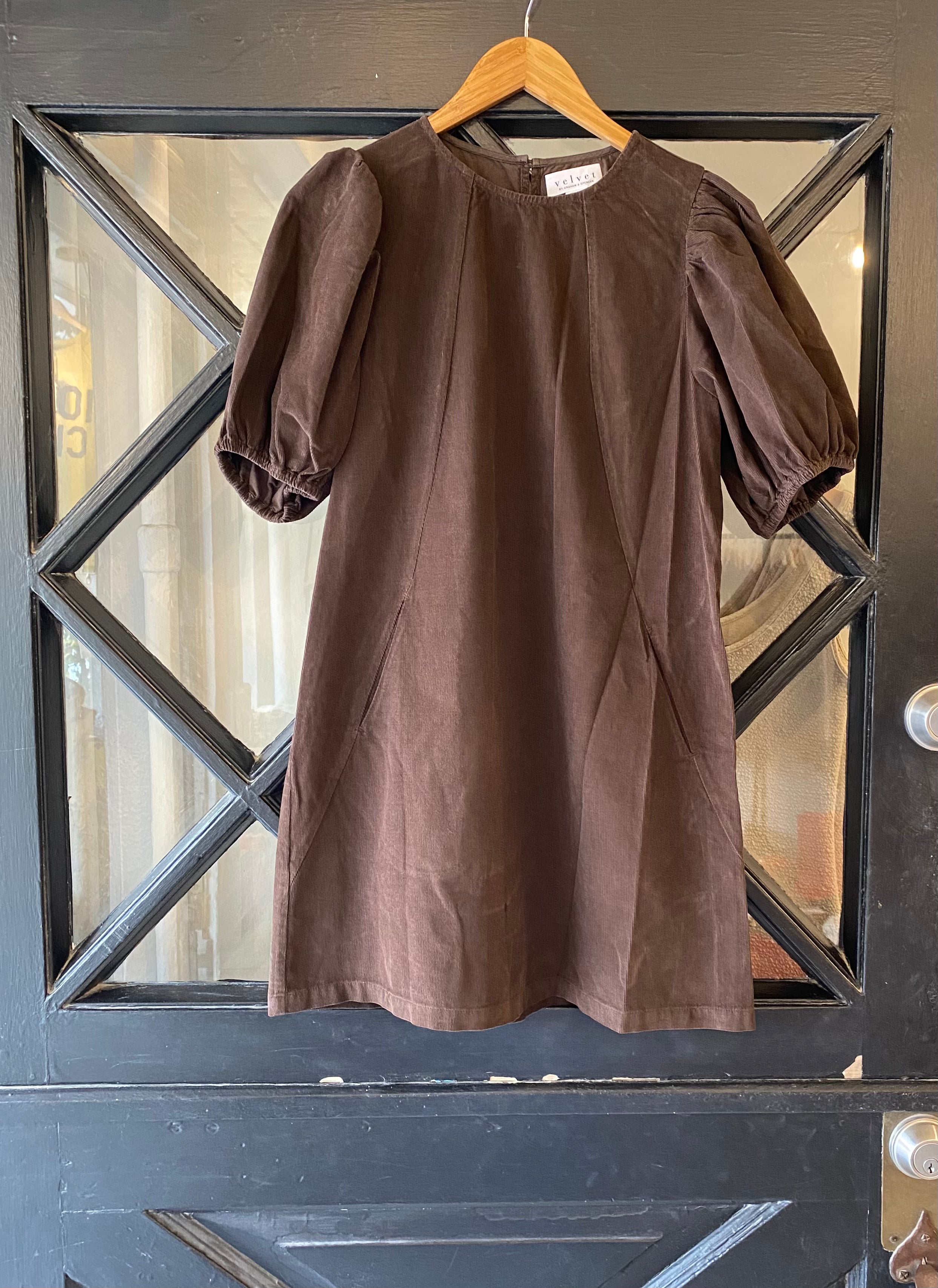 Velvet Cathy Puff Sleeve Dress