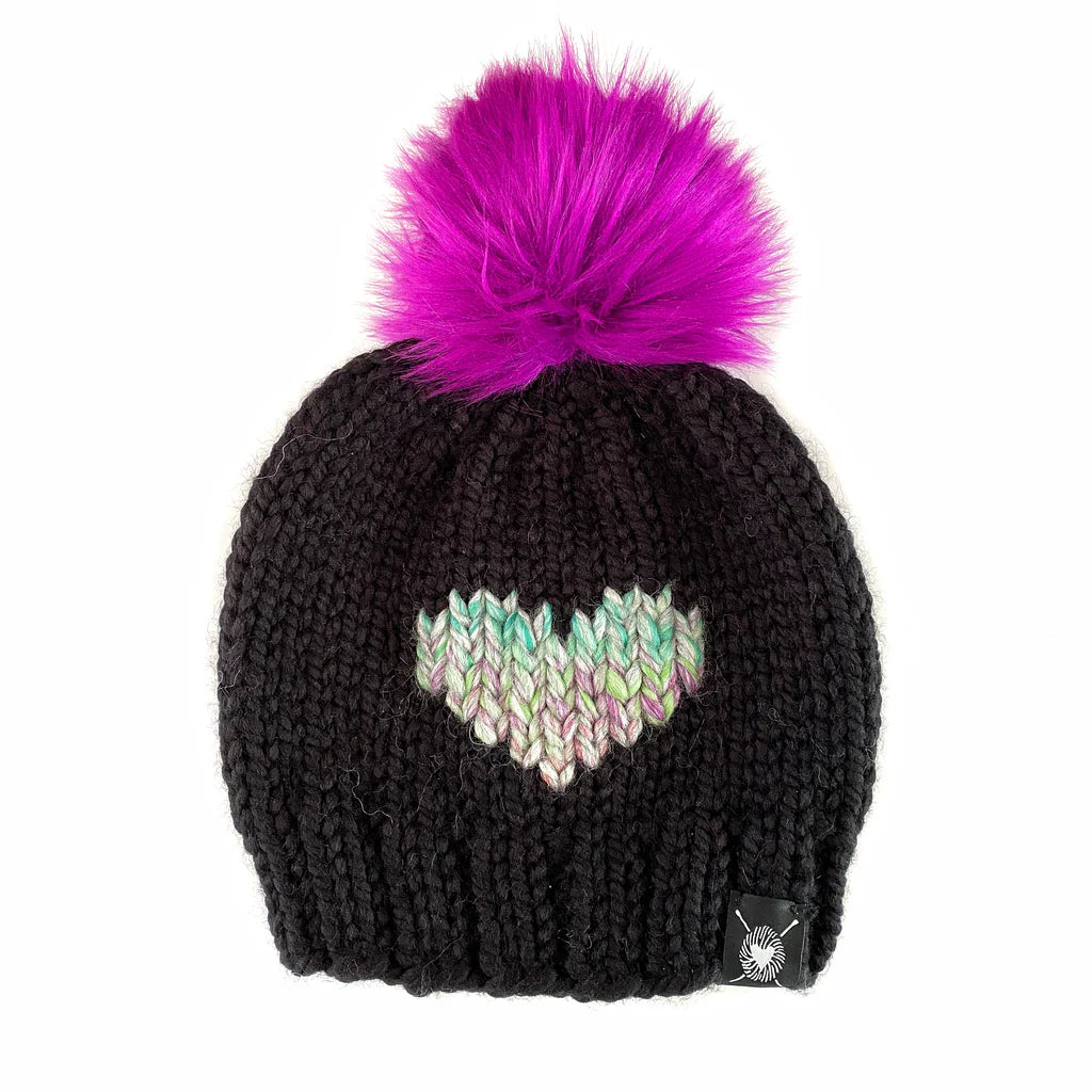 Nickichicki Zero Waste: Big Heart Pom-Pom Beanie