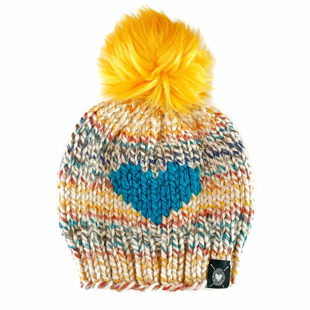 Nickichicki Zero Waste: Big Heart Pom-Pom Beanie