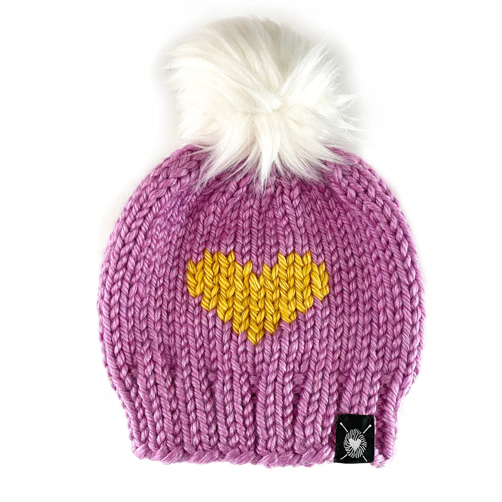 Nickichicki Zero Waste: Big Heart Pom-Pom Beanie (Wool Free)