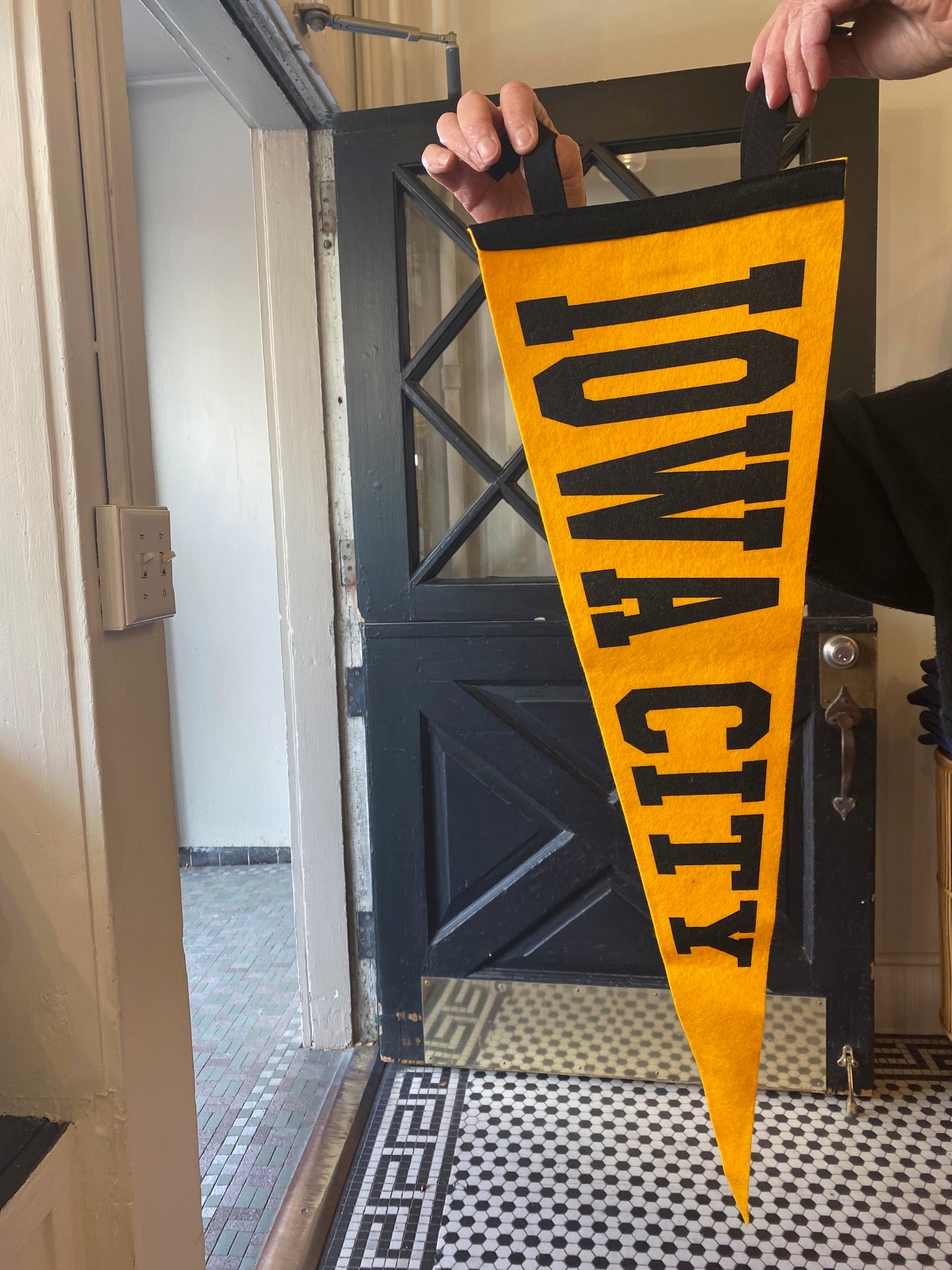 Custom Varsity IOWA CITY Wool Pennant