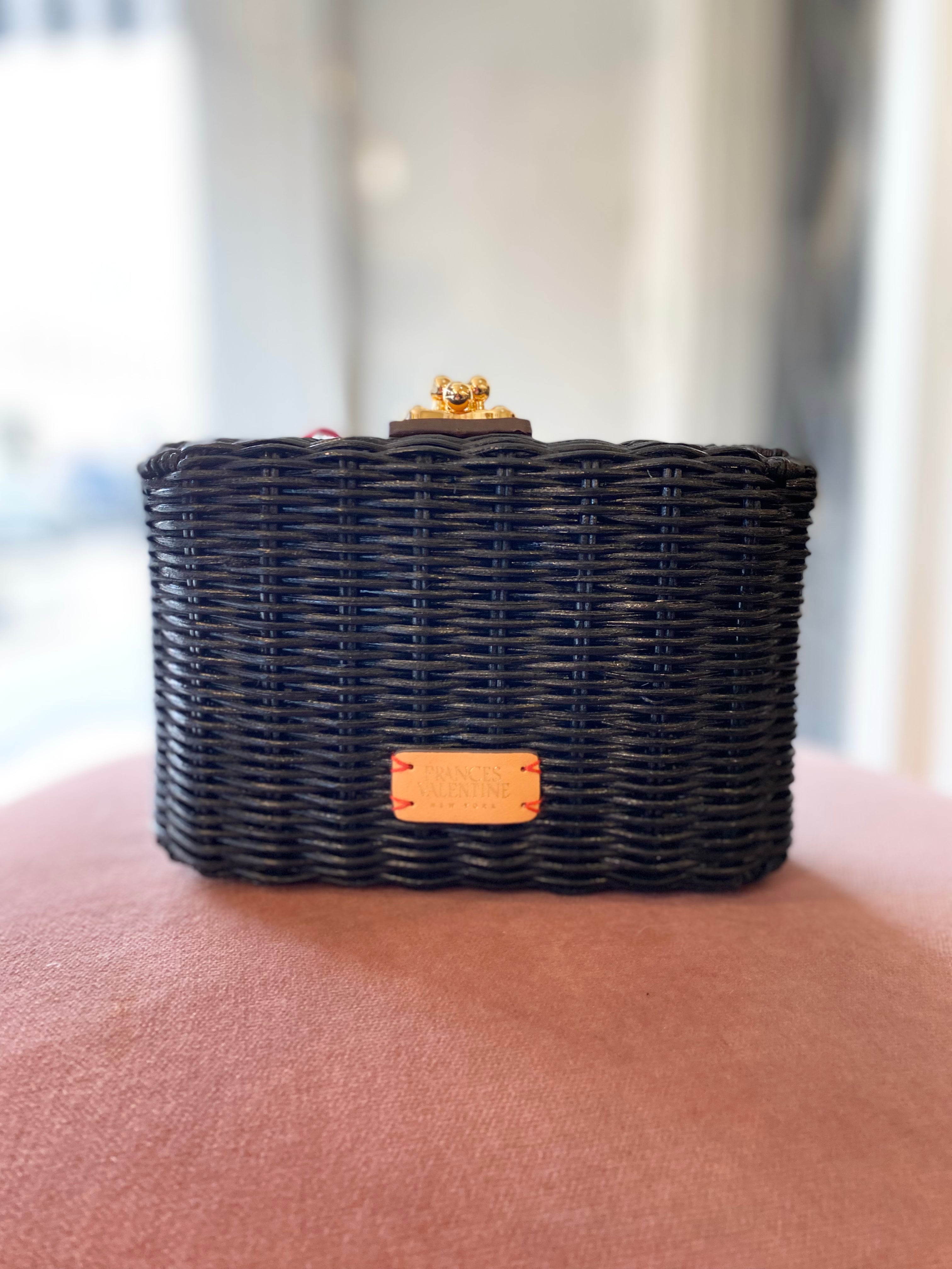 Frances Valentine Paige Wicker Box Clutch